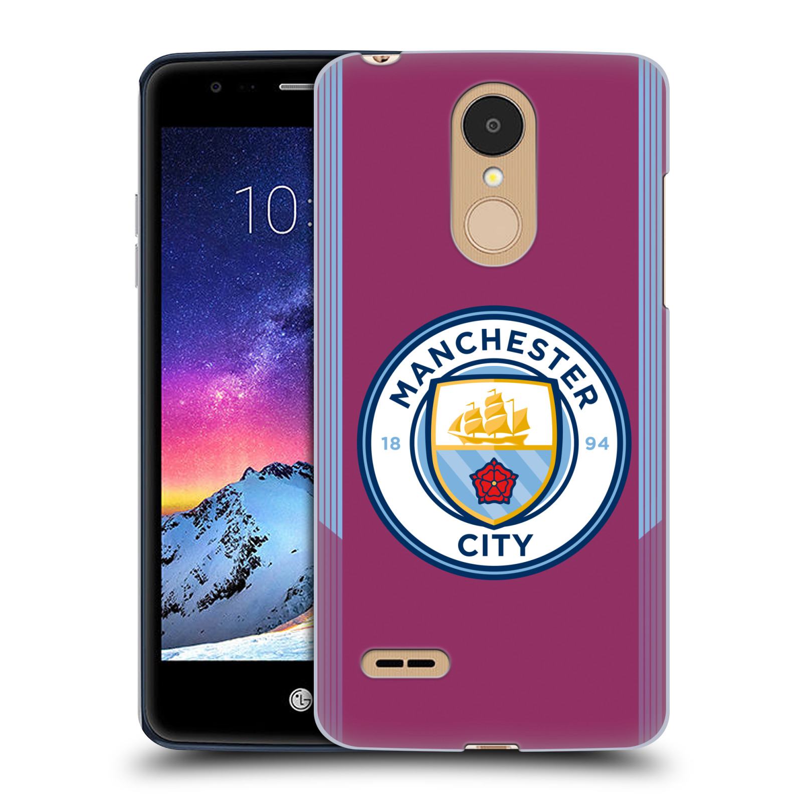 HEAD CASE plastový obal na mobil LG K9 / K8 2018 Fotbalový klub Manchester City fialová barva venkovní dresy