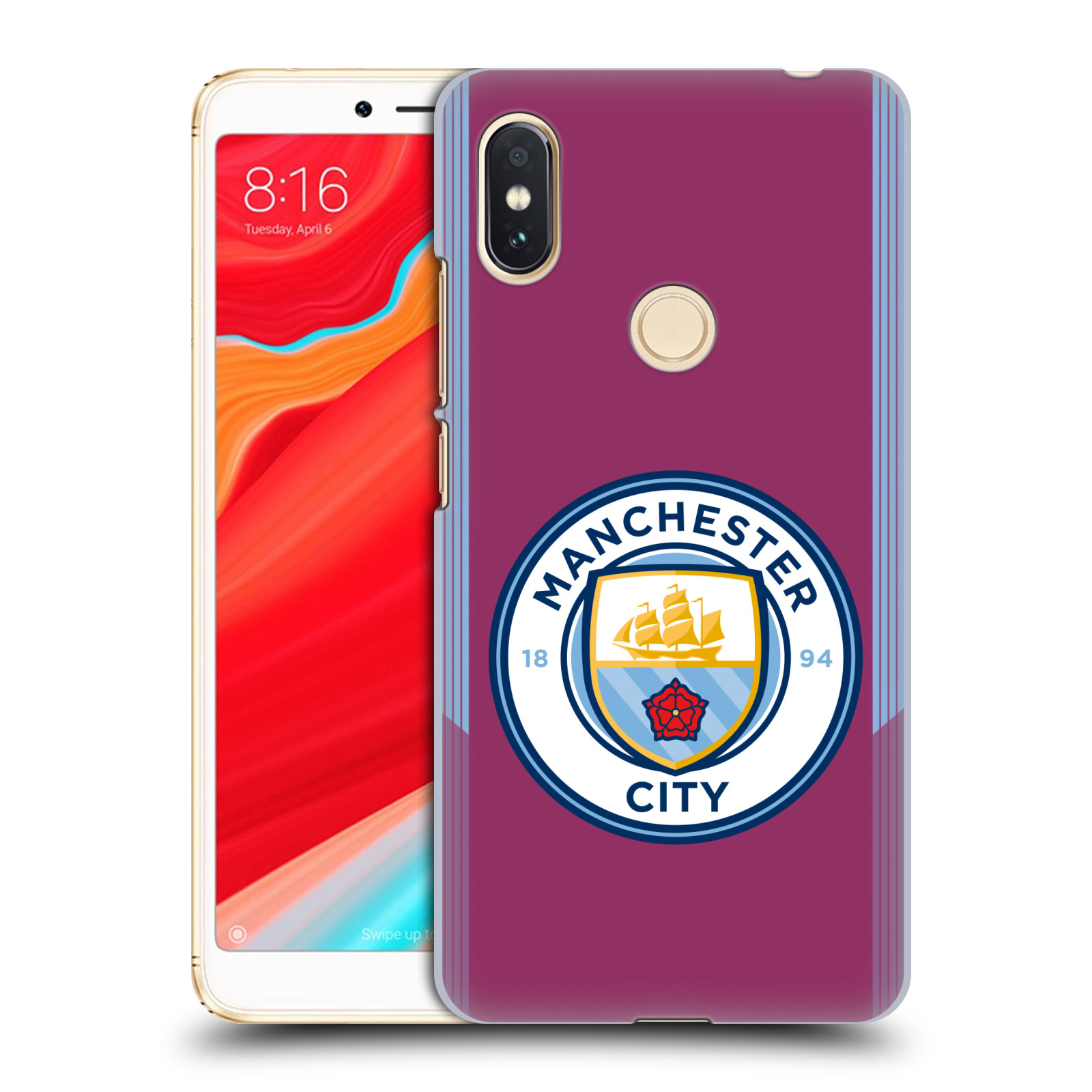 HEAD CASE plastový obal na mobil Xiaomi Redmi S2 Fotbalový klub Manchester City fialová barva venkovní dresy