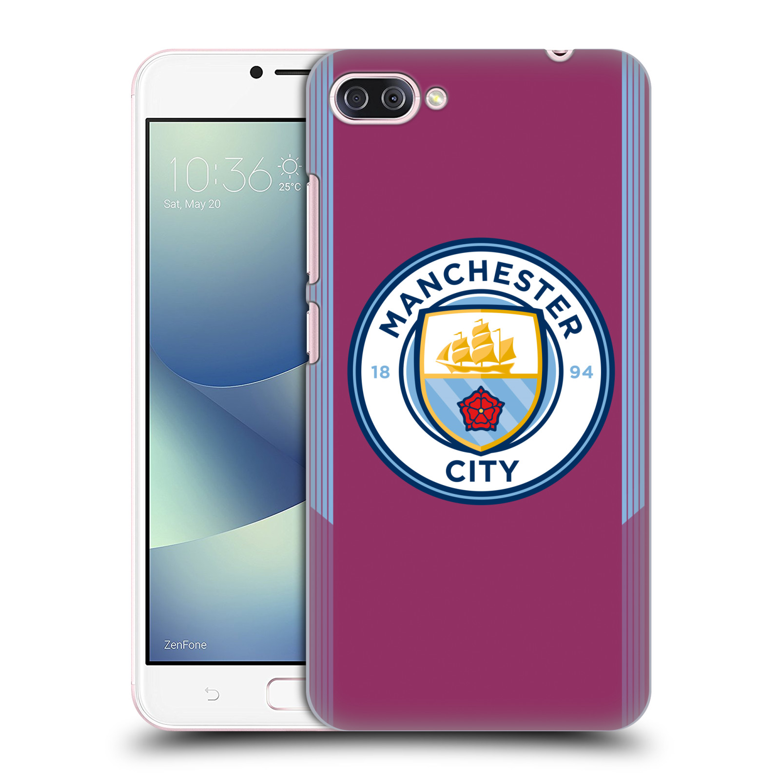 HEAD CASE plastový obal na mobil Asus Zenfone 4 MAX ZC554KL Fotbalový klub Manchester City fialová barva venkovní dresy