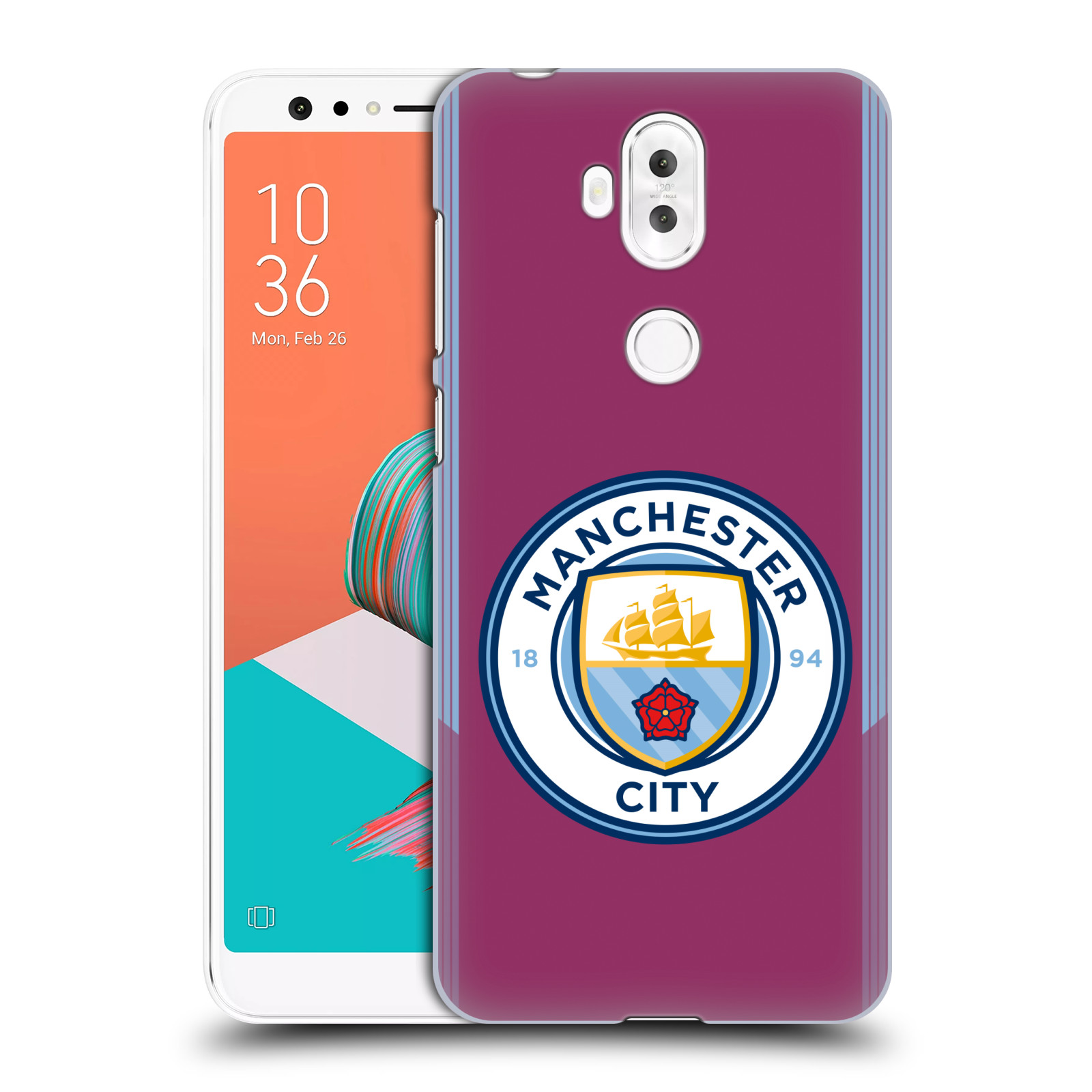 HEAD CASE plastový obal na mobil Asus Zenfone 5 LITE ZC600KL Fotbalový klub Manchester City fialová barva venkovní dresy