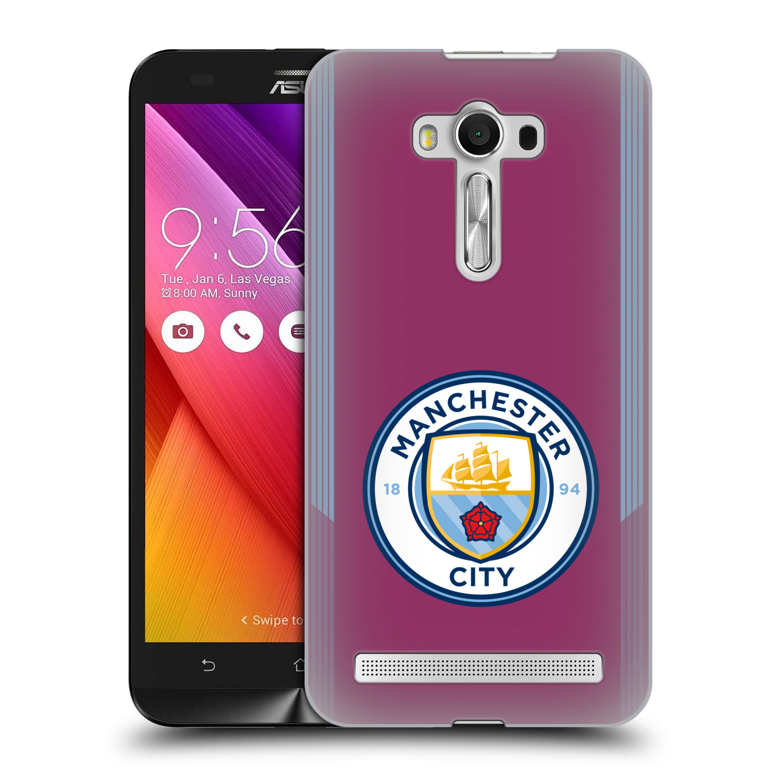 HEAD CASE plastový obal na mobil Asus Zenfone 2 LASER (5,5 displej ZE550KL) Fotbalový klub Manchester City fialová barva venkovní dresy