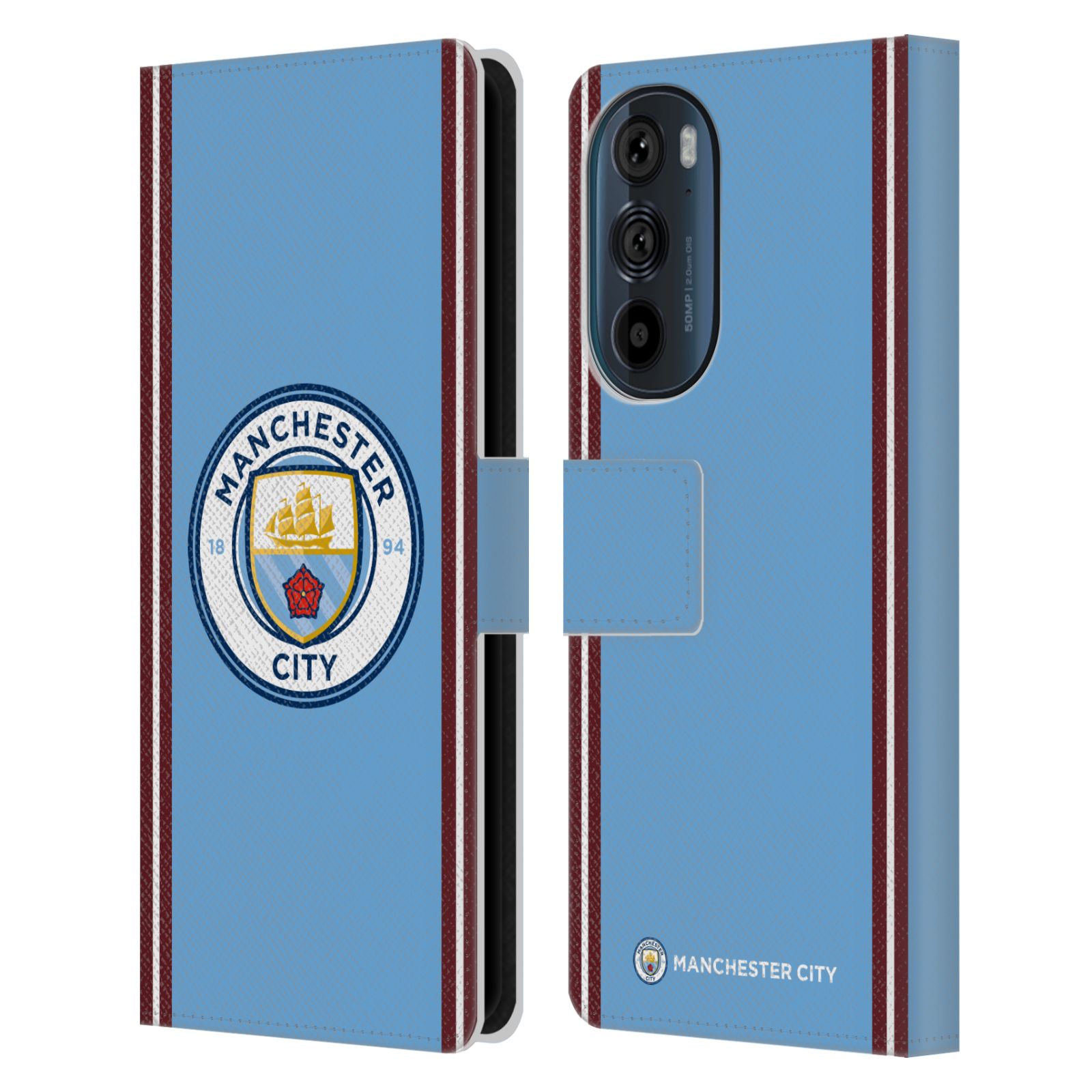 Pouzdro na mobil Motorola EDGE 30 - HEAD CASE - Manchester City velký znak