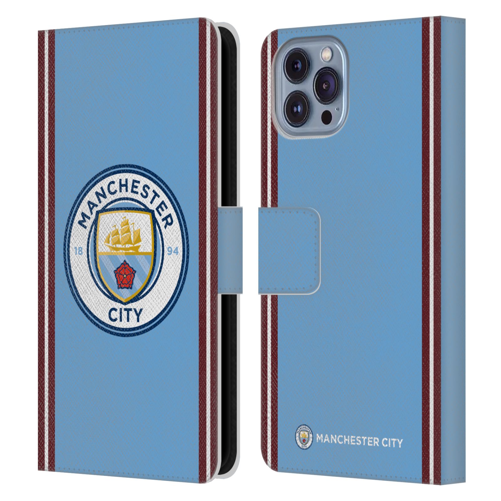Pouzdro na mobil Apple Iphone 14 - HEAD CASE - Manchester City velký znak