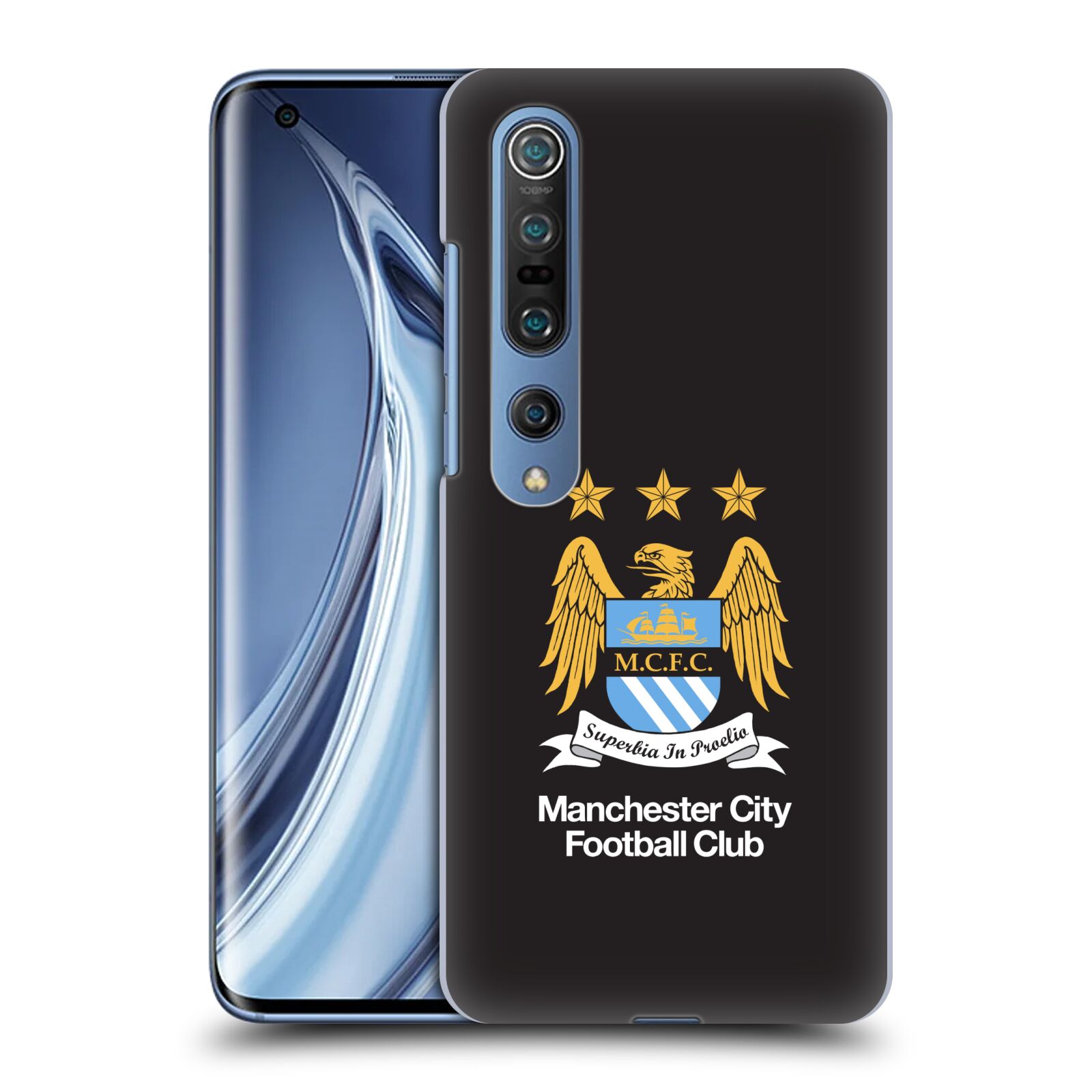 HEAD CASE plastový obal na mobil Xiaomi Mi 10 Fotbalový klub Manchester City černé pozadí velký znak