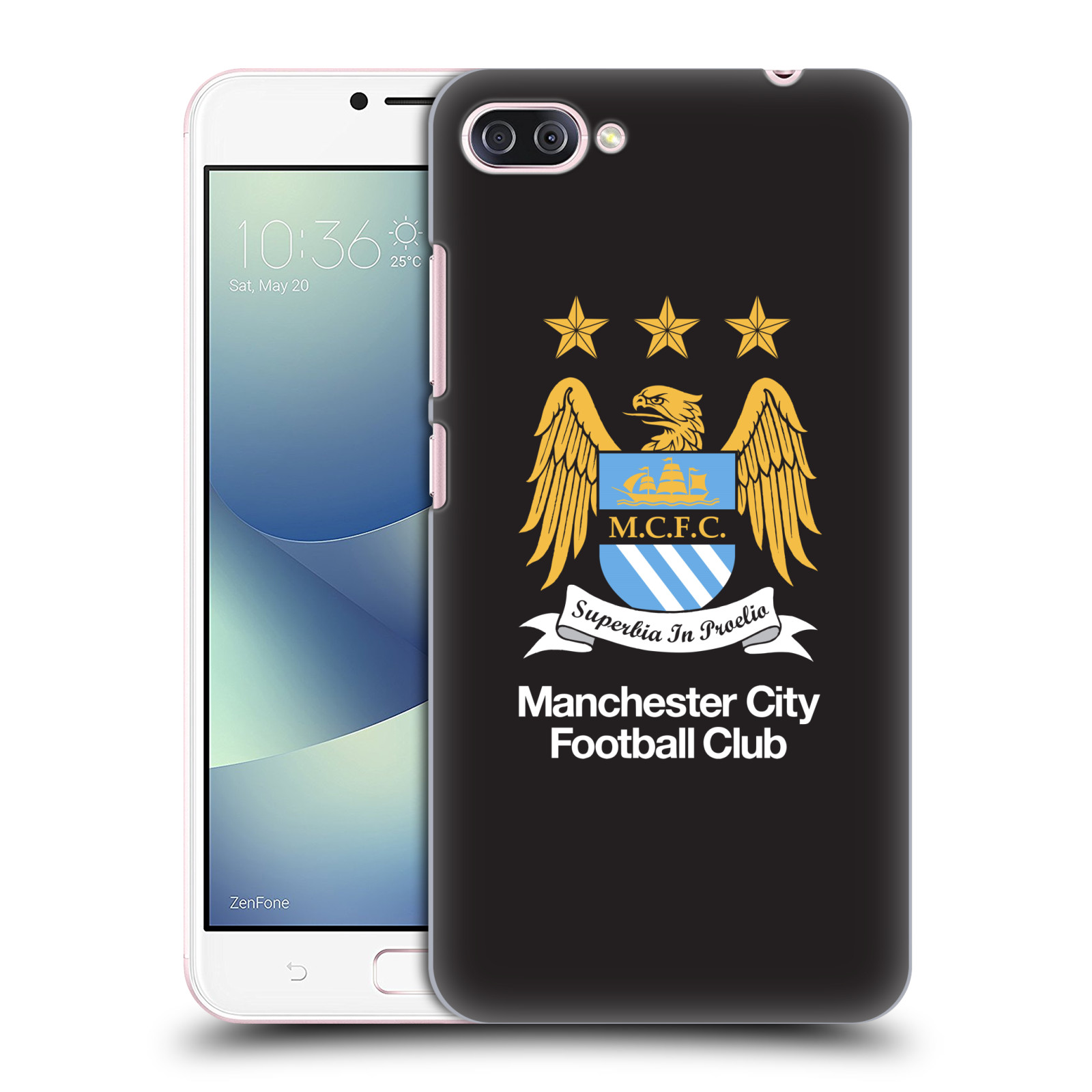 HEAD CASE plastový obal na mobil Asus Zenfone 4 MAX ZC554KL Fotbalový klub Manchester City černé pozadí velký znak