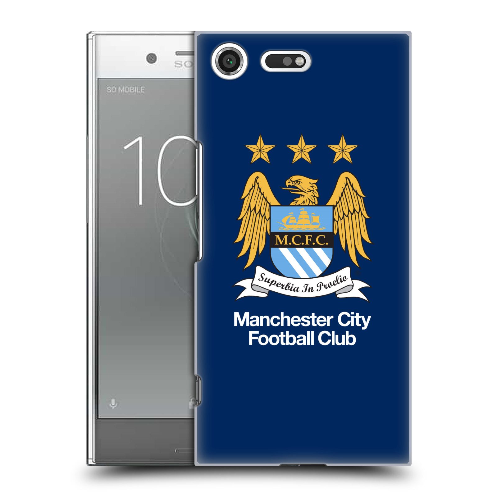 HEAD CASE plastový obal na mobil Sony Xperia XZ PREMIUM Fotbalový klub Manchester City modré pozadí velký znak
