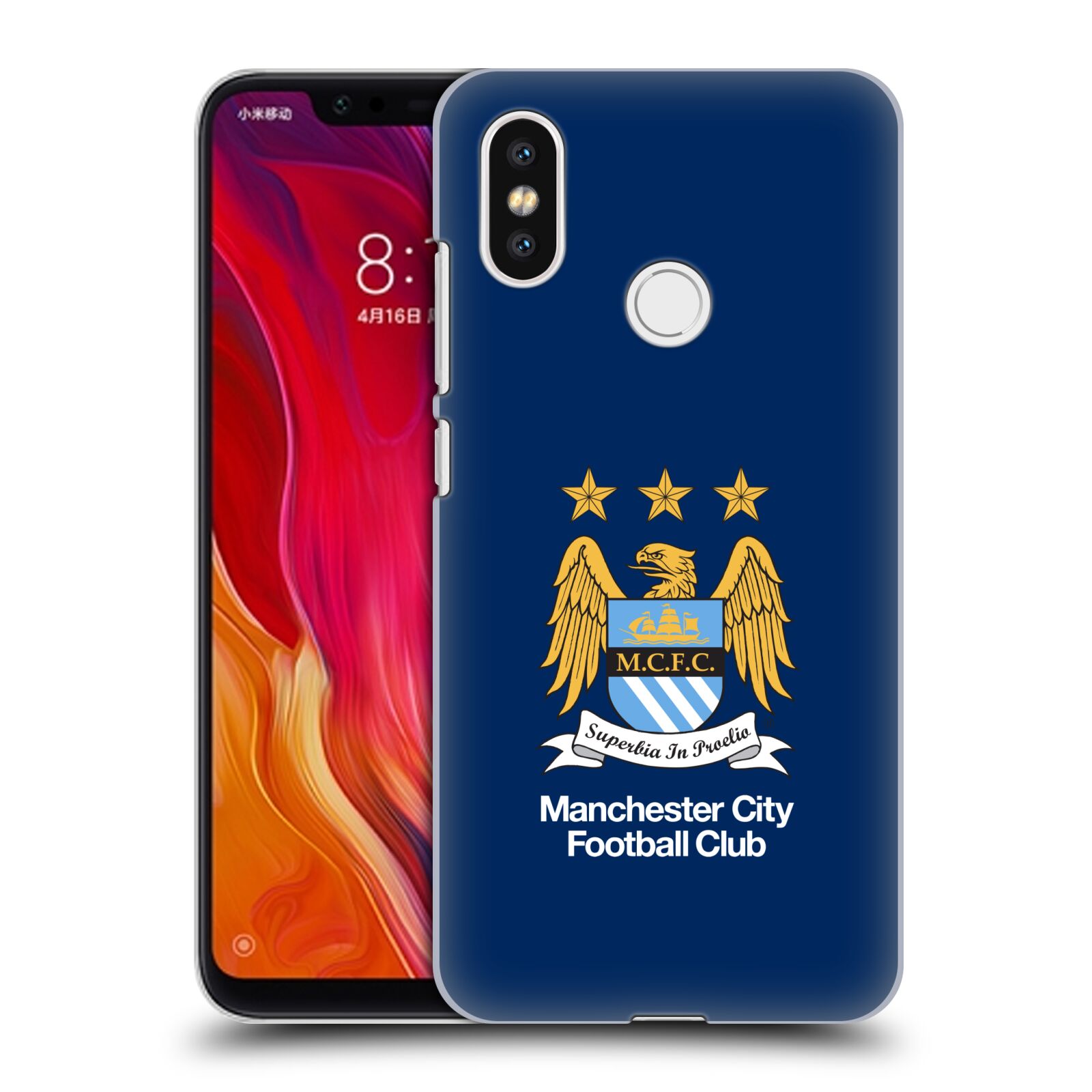 HEAD CASE plastový obal na mobil Xiaomi Mi 8 Fotbalový klub Manchester City modré pozadí velký znak