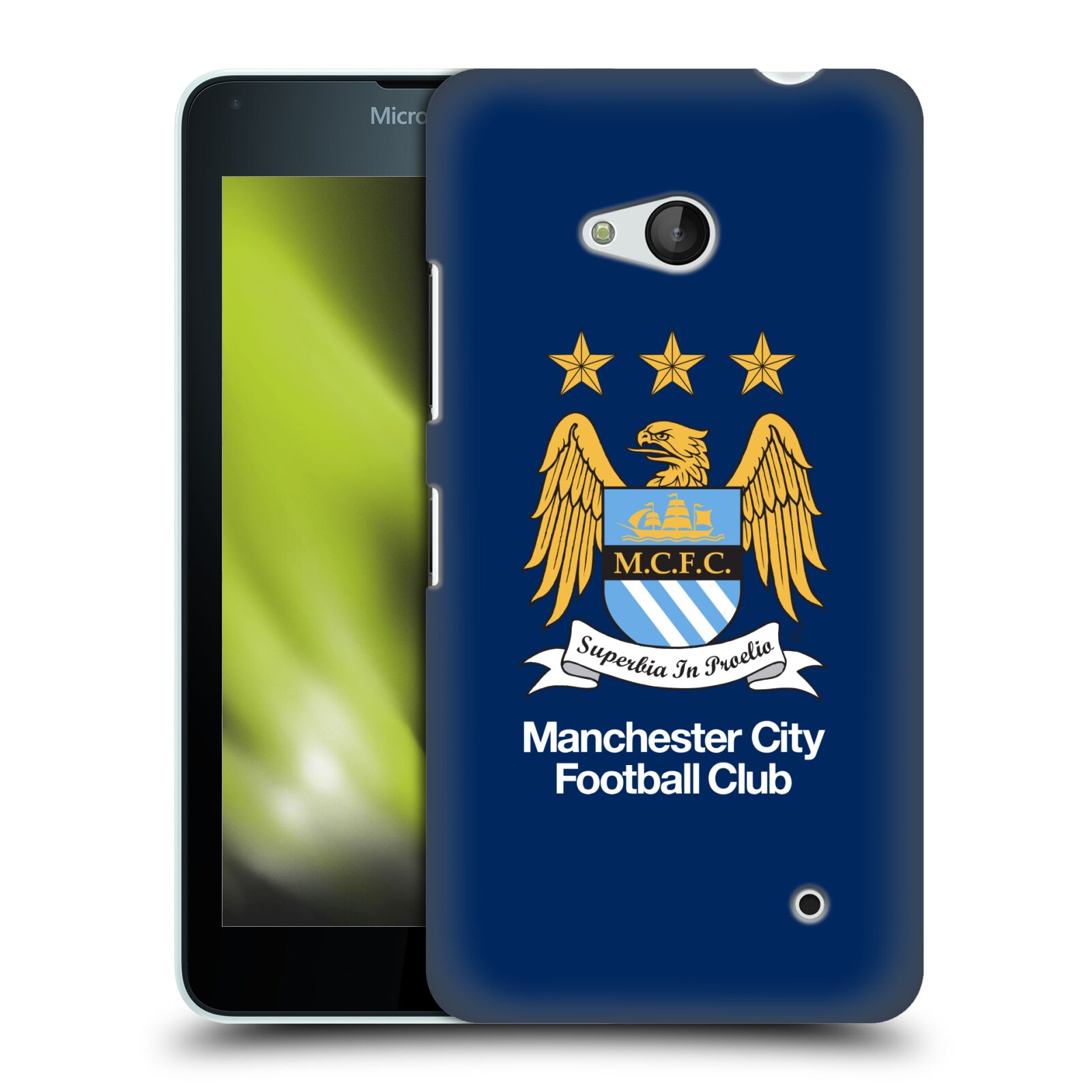 HEAD CASE plastový obal na mobil Nokia Lumia 640 Fotbalový klub Manchester City modré pozadí velký znak