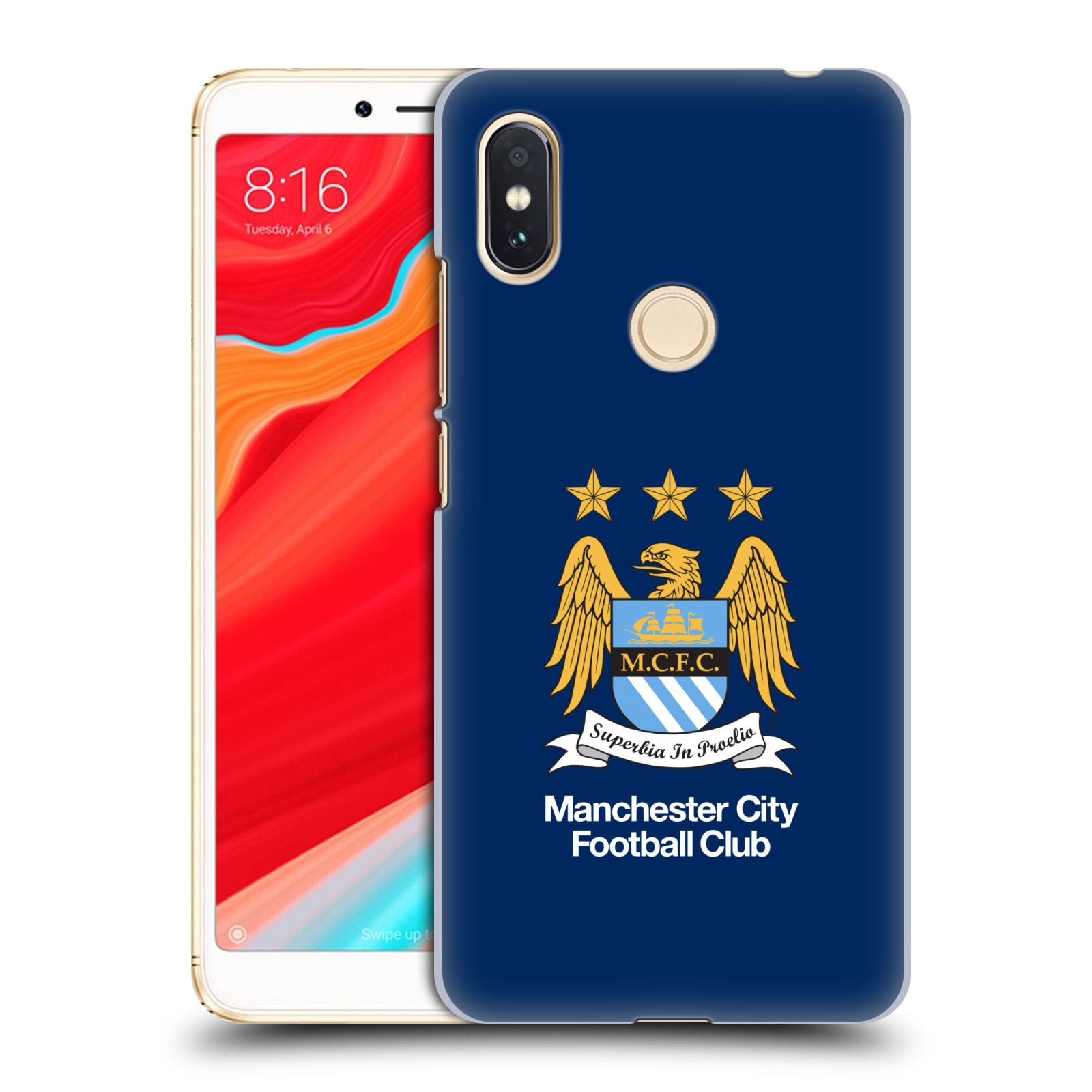 HEAD CASE plastový obal na mobil Xiaomi Redmi S2 Fotbalový klub Manchester City modré pozadí velký znak