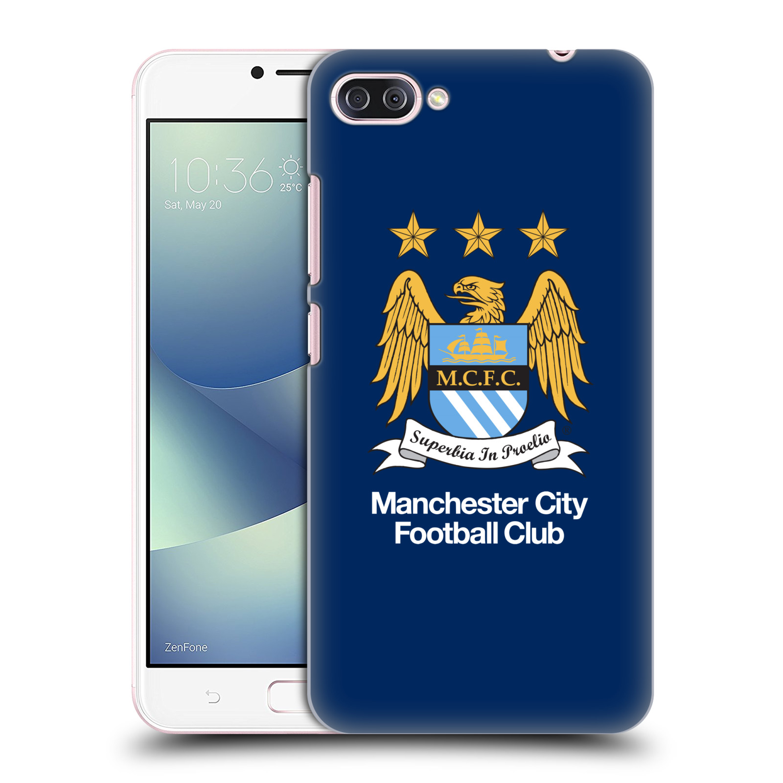 HEAD CASE plastový obal na mobil Asus Zenfone 4 MAX ZC554KL Fotbalový klub Manchester City modré pozadí velký znak