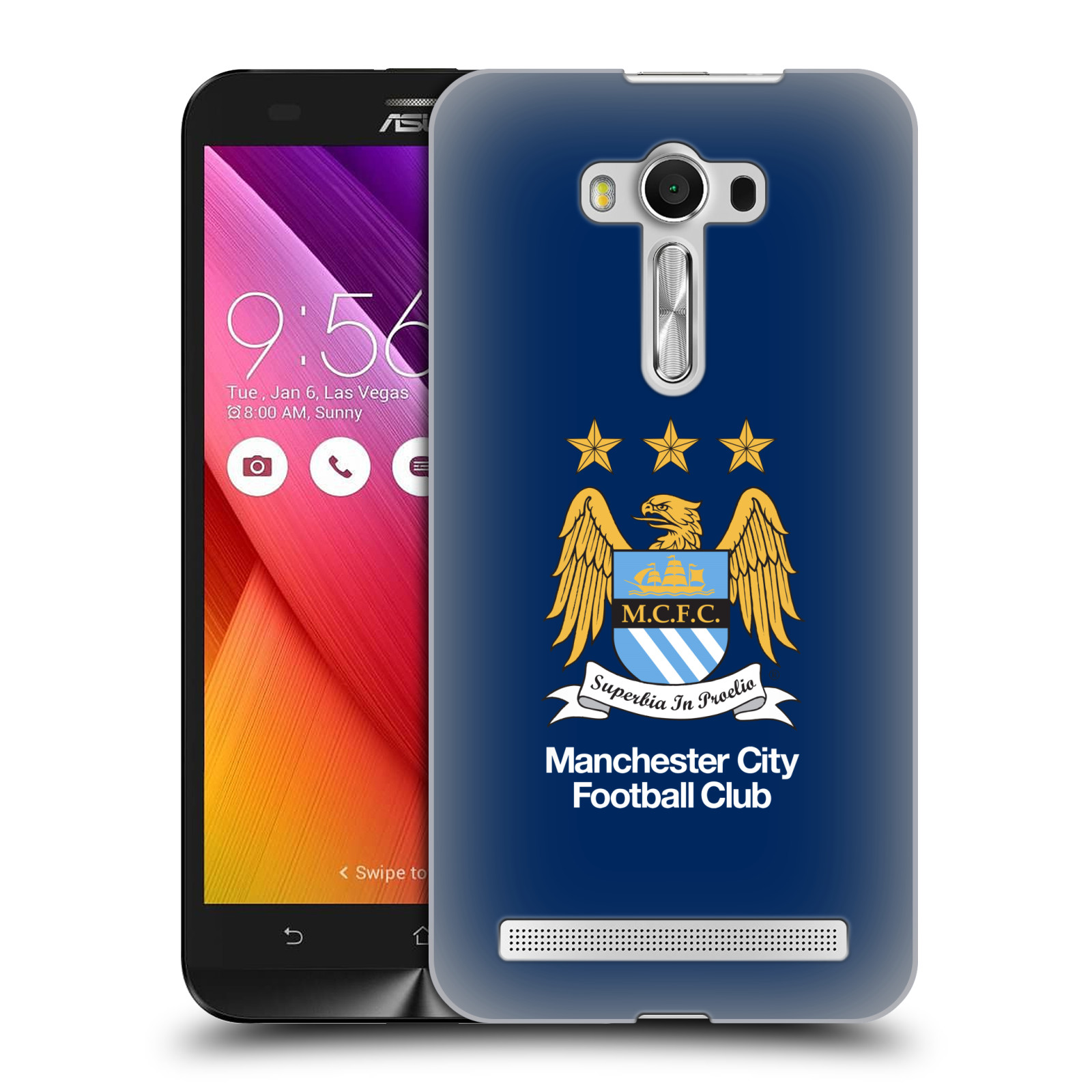 HEAD CASE plastový obal na mobil Asus Zenfone 2 LASER (5,5 displej ZE550KL) Fotbalový klub Manchester City modré pozadí velký znak