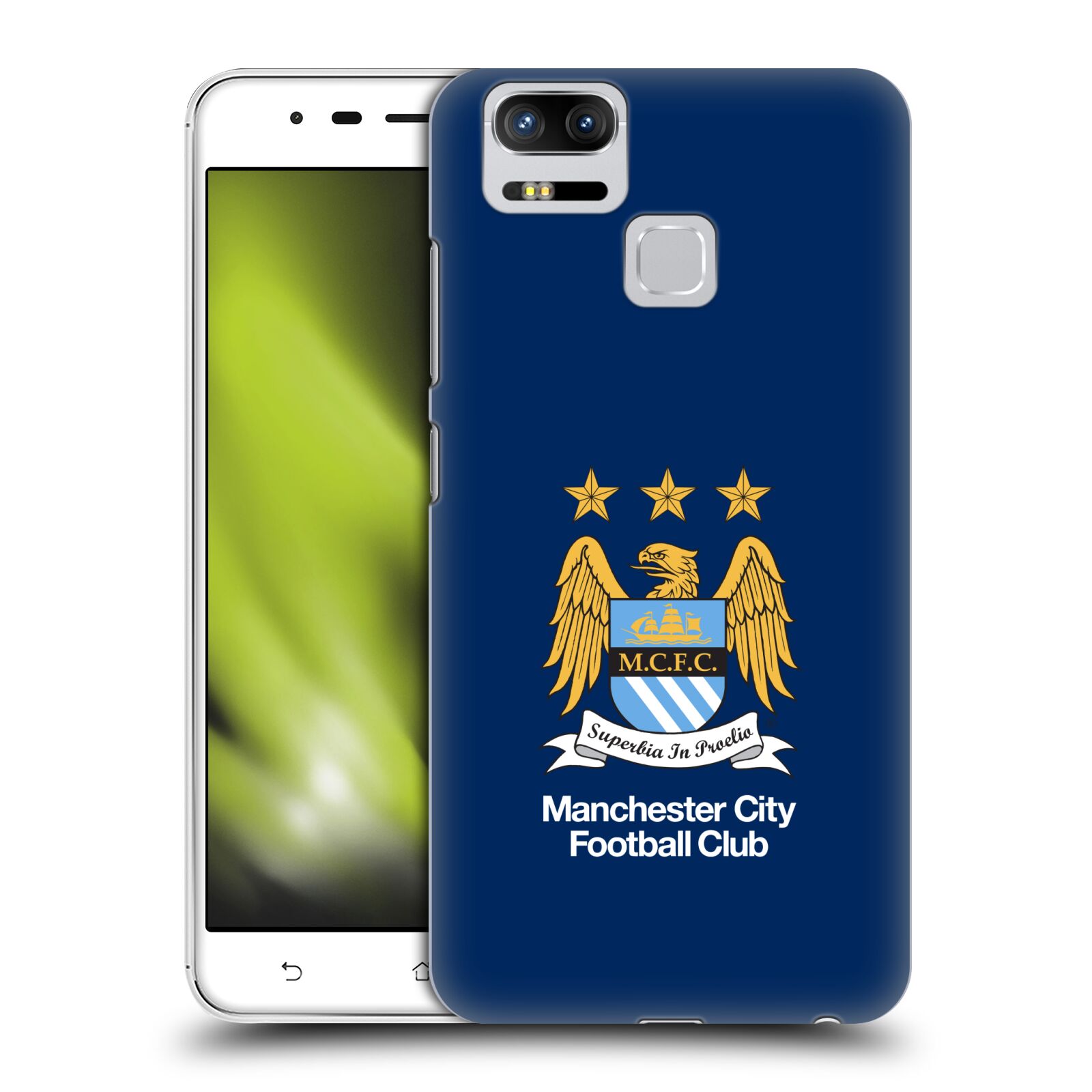 HEAD CASE plastový obal na mobil Asus Zenfone 3 Zoom ZE553KL Fotbalový klub Manchester City modré pozadí velký znak
