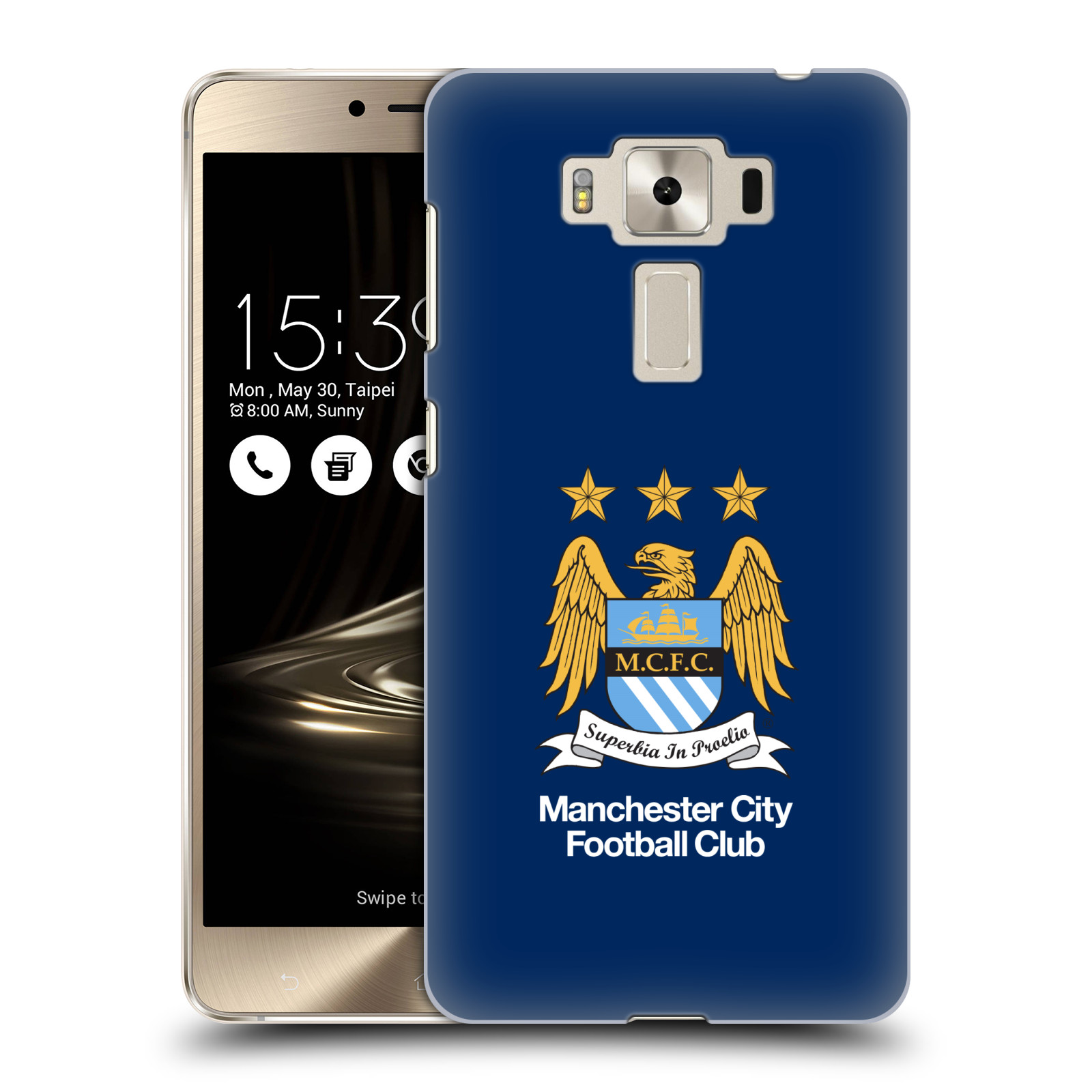 HEAD CASE plastový obal na mobil Asus Zenfone 3 DELUXE ZS550KL Fotbalový klub Manchester City modré pozadí velký znak