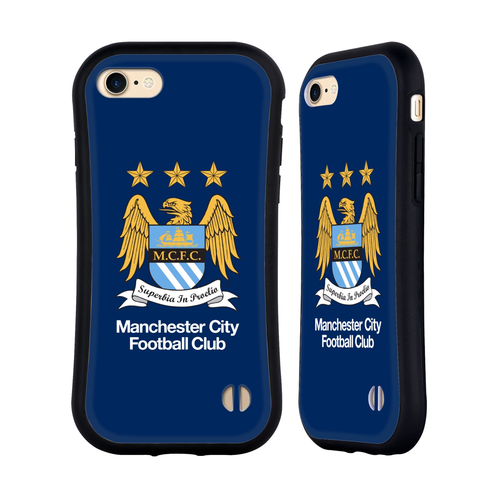 HEAD CASE odolný obal na mobil Apple Iphone 8 Fotbalový klub Manchester City modré pozadí velký znak