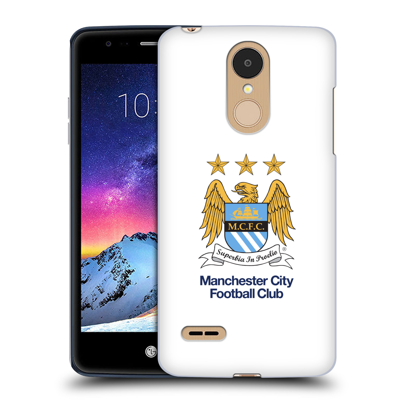 HEAD CASE plastový obal na mobil LG K9 / K8 2018 Fotbalový klub Manchester City bílé pozadí velký znak pták