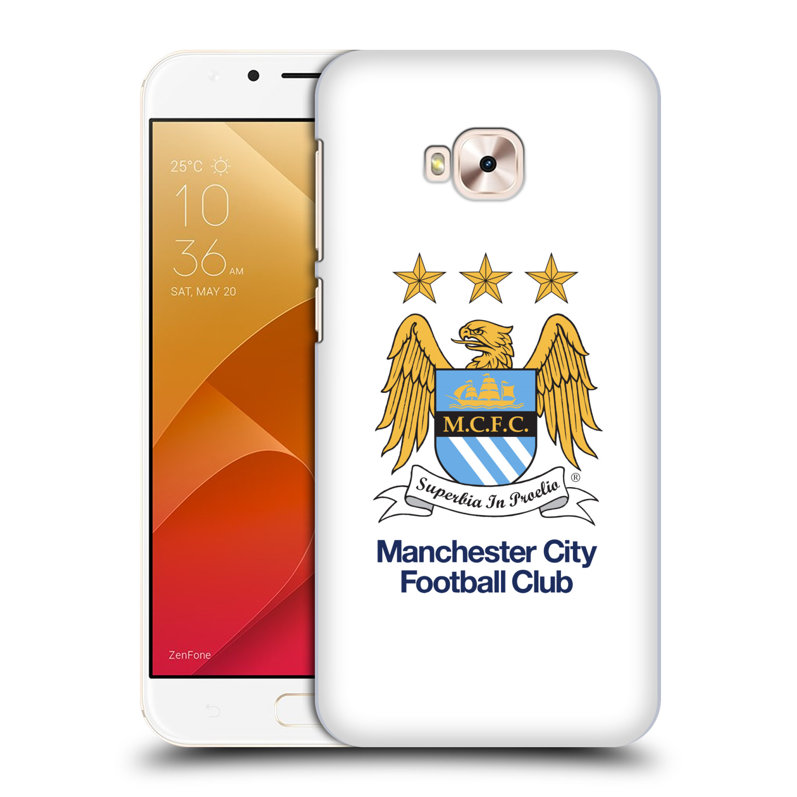 HEAD CASE plastový obal na mobil Asus Zenfone 4 Selfie Pro ZD552KL Fotbalový klub Manchester City bílé pozadí velký znak pták