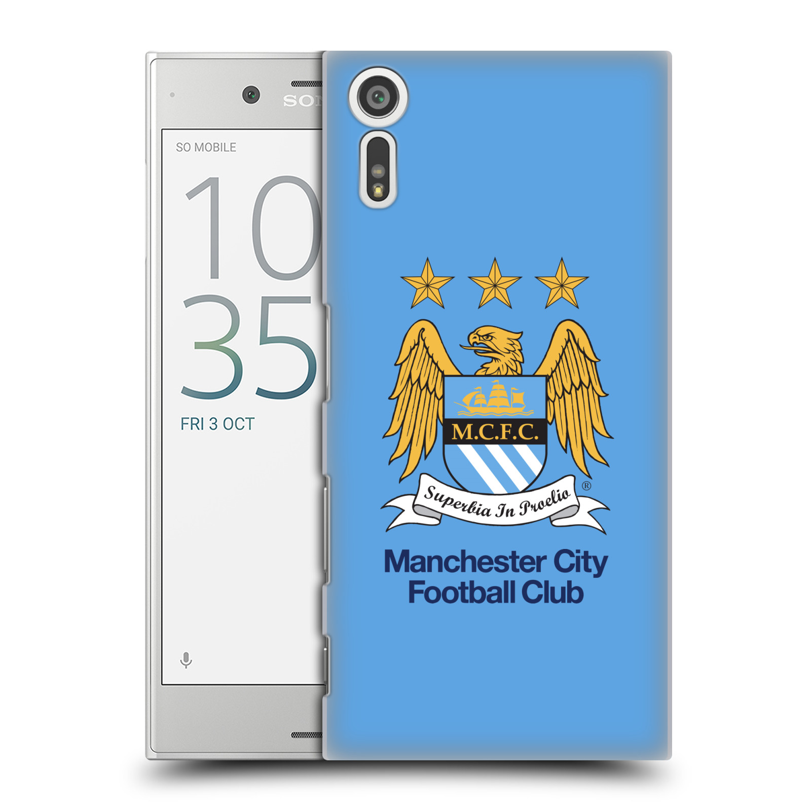 HEAD CASE plastový obal na mobil Sony Xperia XZ Fotbalový klub Manchester City nebesky modrá pozadí velký znak pták