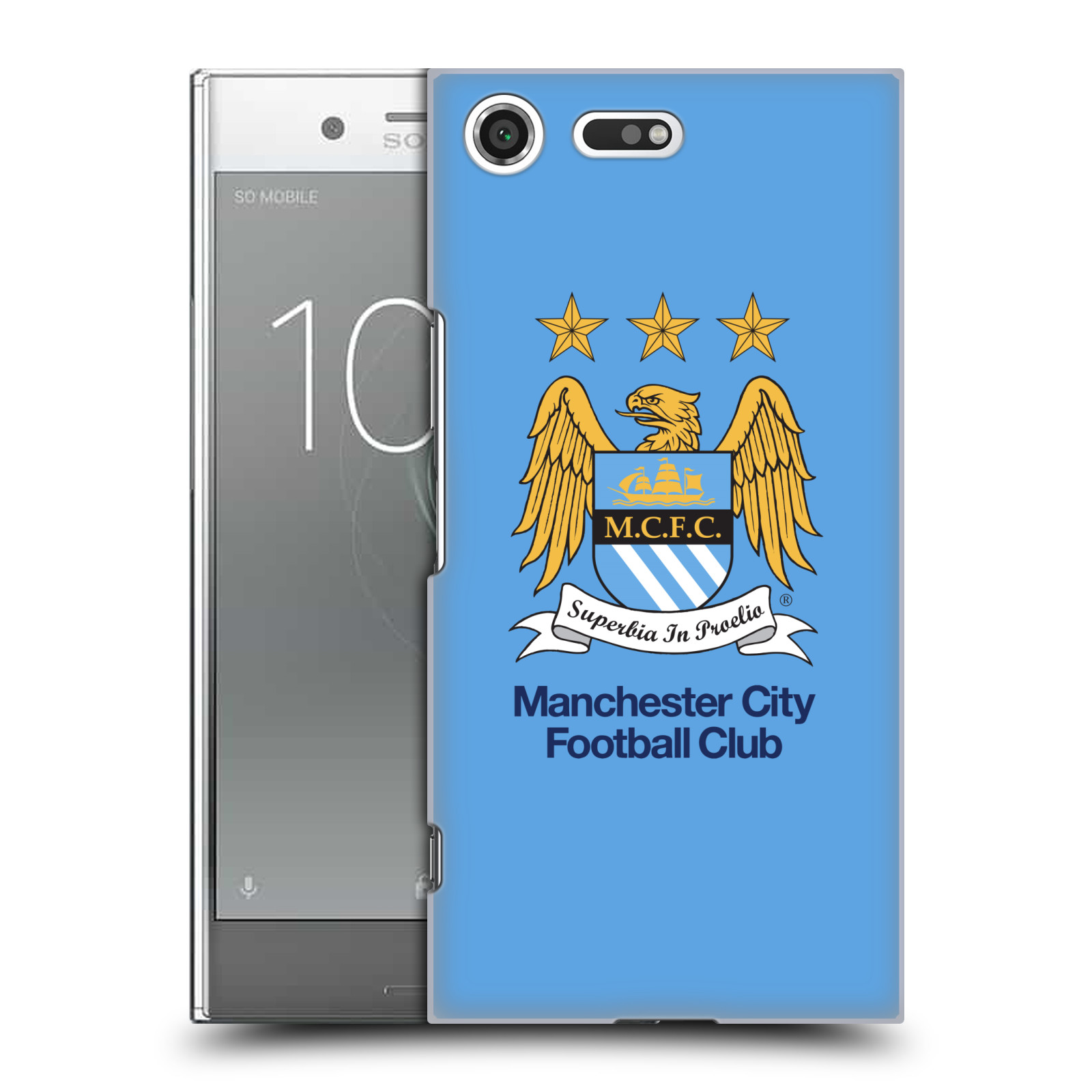 HEAD CASE plastový obal na mobil Sony Xperia XZ PREMIUM Fotbalový klub Manchester City nebesky modrá pozadí velký znak pták