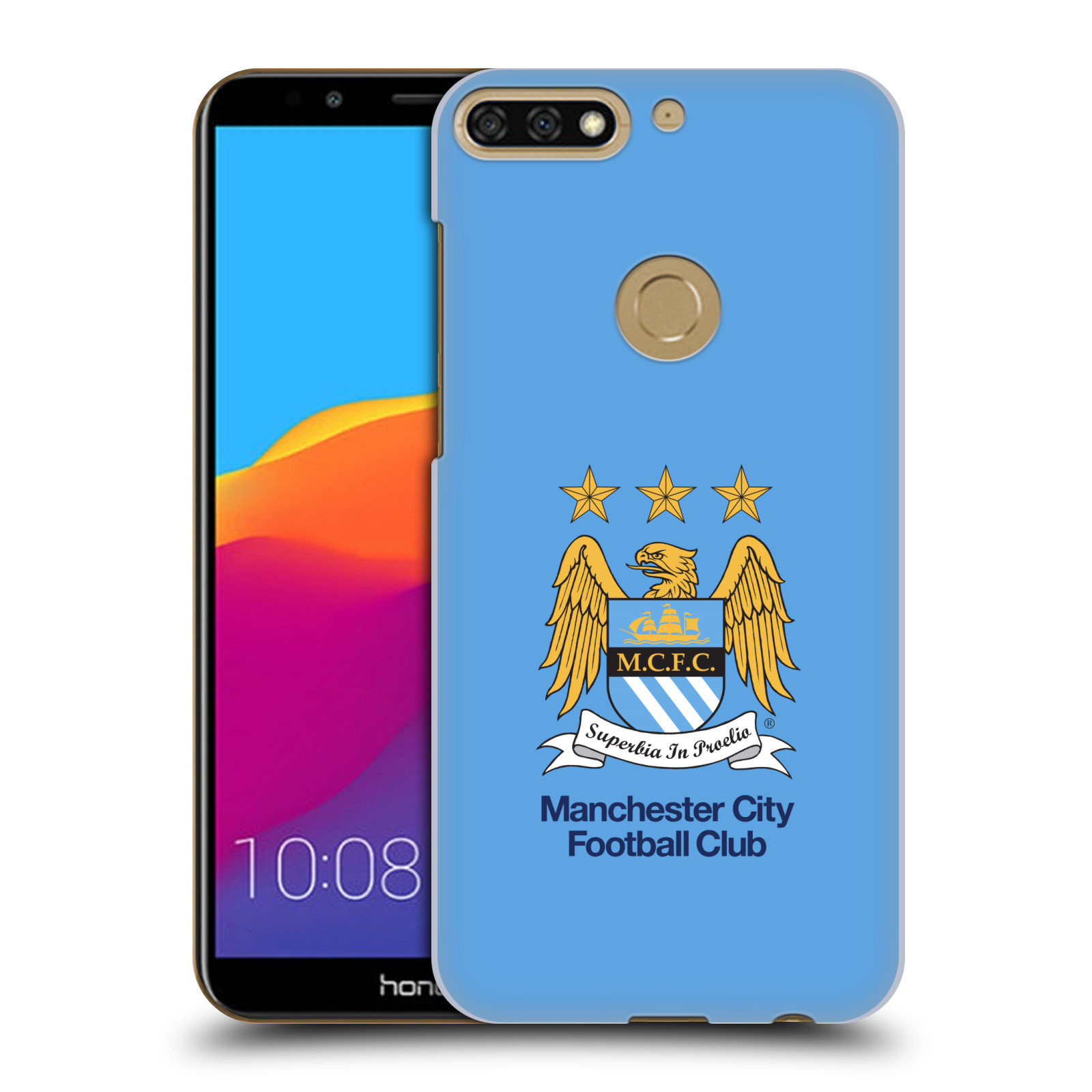 HEAD CASE plastový obal na mobil Honor 7c Fotbalový klub Manchester City nebesky modrá pozadí velký znak pták