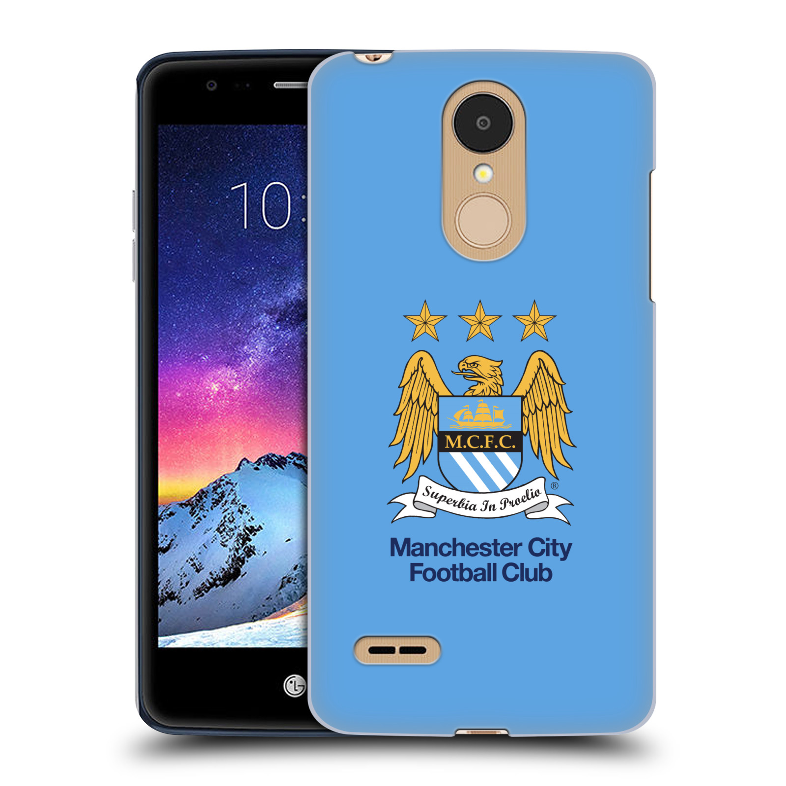 HEAD CASE plastový obal na mobil LG K9 / K8 2018 Fotbalový klub Manchester City nebesky modrá pozadí velký znak pták