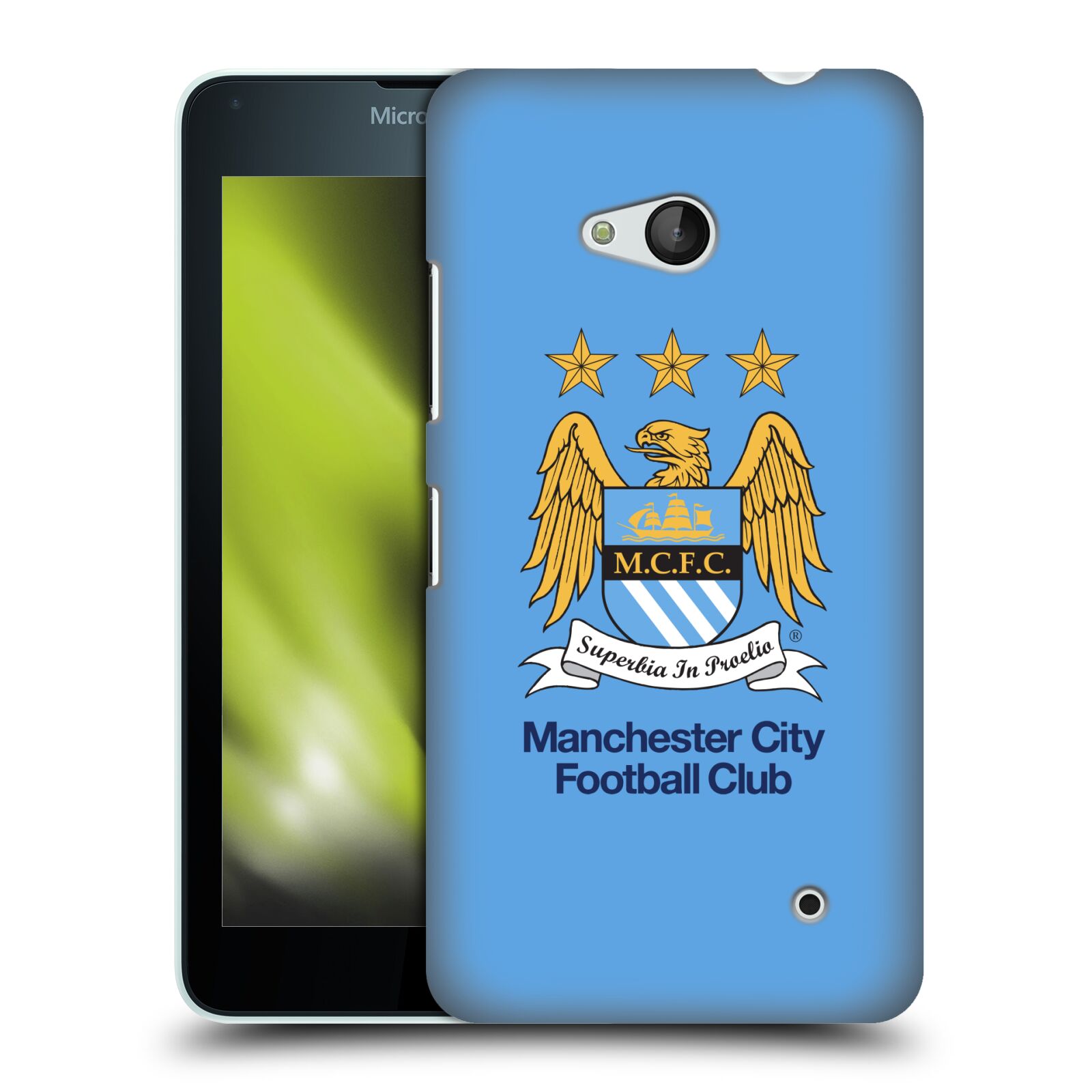 HEAD CASE plastový obal na mobil Nokia Lumia 640 Fotbalový klub Manchester City nebesky modrá pozadí velký znak pták