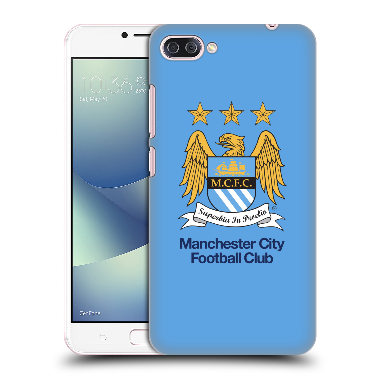 HEAD CASE plastový obal na mobil Asus Zenfone 4 MAX ZC554KL Fotbalový klub Manchester City nebesky modrá pozadí velký znak pták