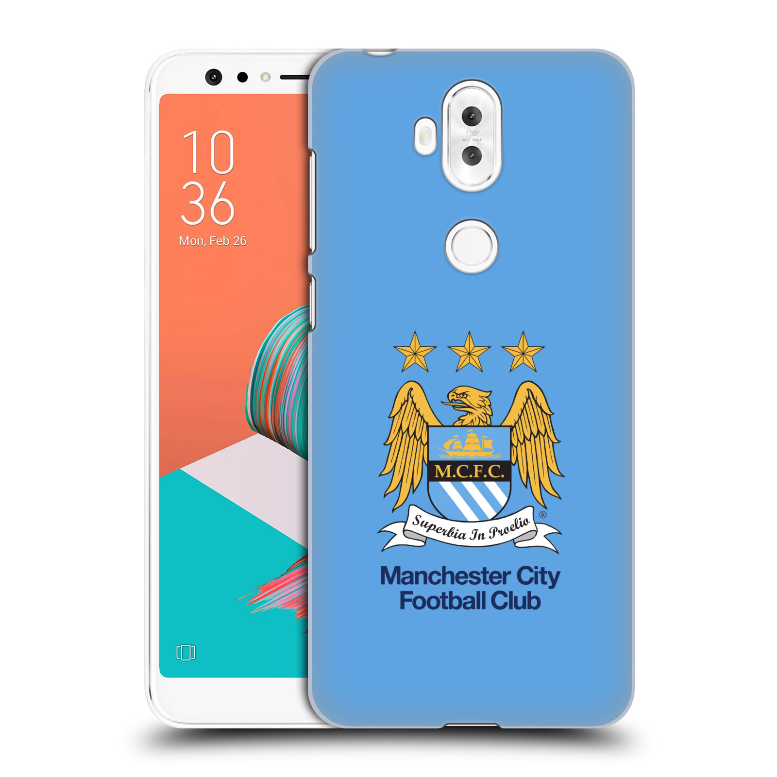 HEAD CASE plastový obal na mobil Asus Zenfone 5 LITE ZC600KL Fotbalový klub Manchester City nebesky modrá pozadí velký znak pták
