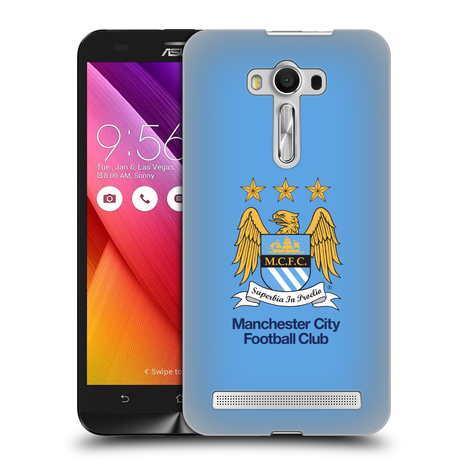 HEAD CASE plastový obal na mobil Asus Zenfone 2 LASER (5,5 displej ZE550KL) Fotbalový klub Manchester City nebesky modrá pozadí velký znak pták