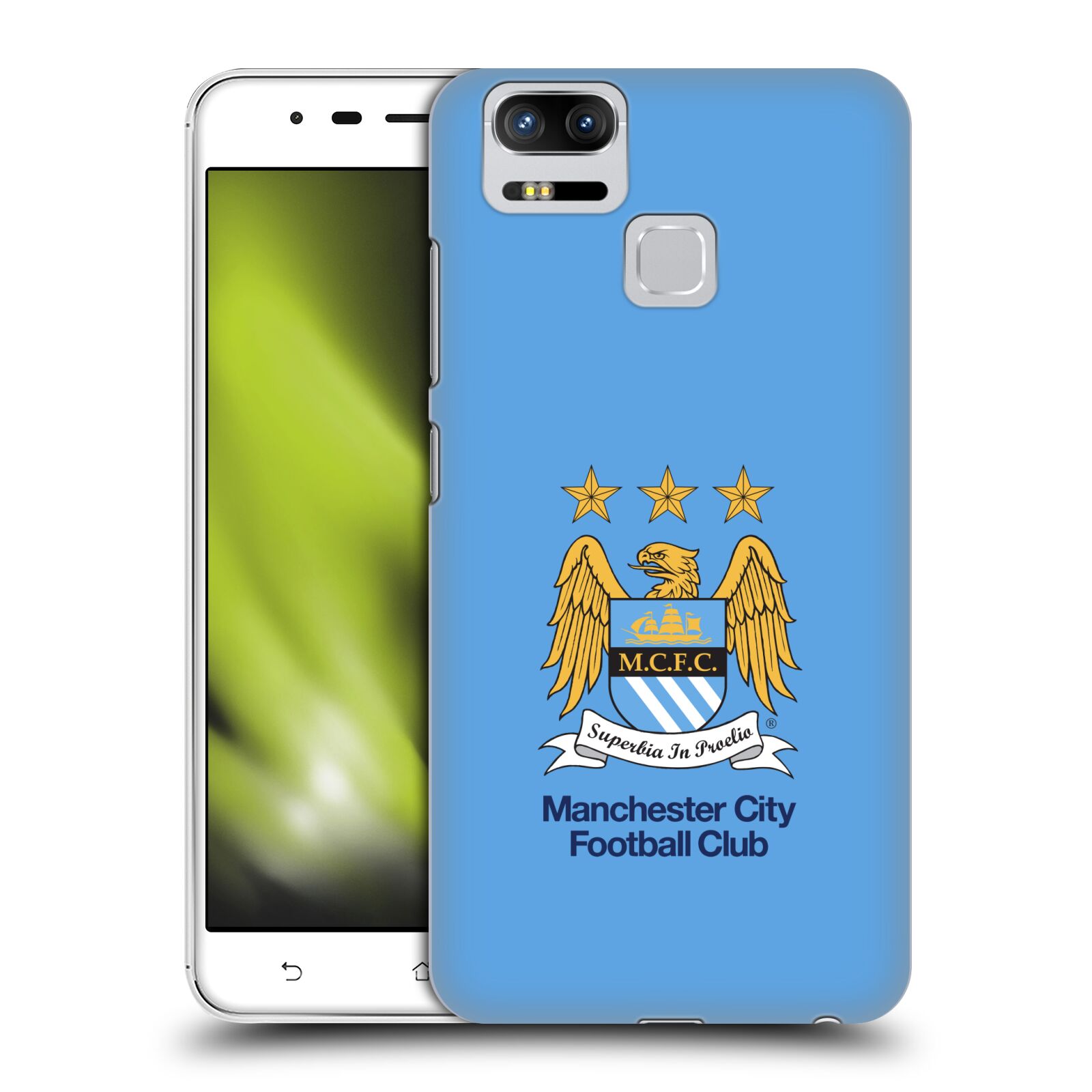 HEAD CASE plastový obal na mobil Asus Zenfone 3 Zoom ZE553KL Fotbalový klub Manchester City nebesky modrá pozadí velký znak pták