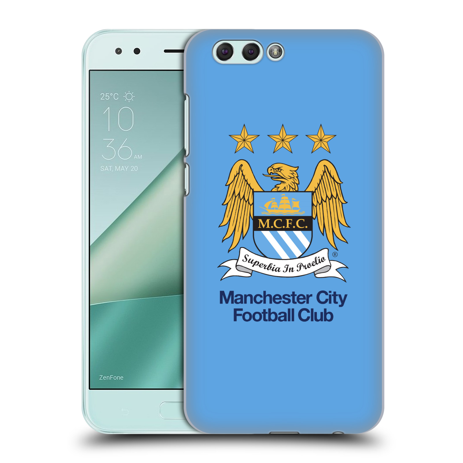HEAD CASE plastový obal na mobil Asus Zenfone 4 ZE554KL Fotbalový klub Manchester City nebesky modrá pozadí velký znak pták