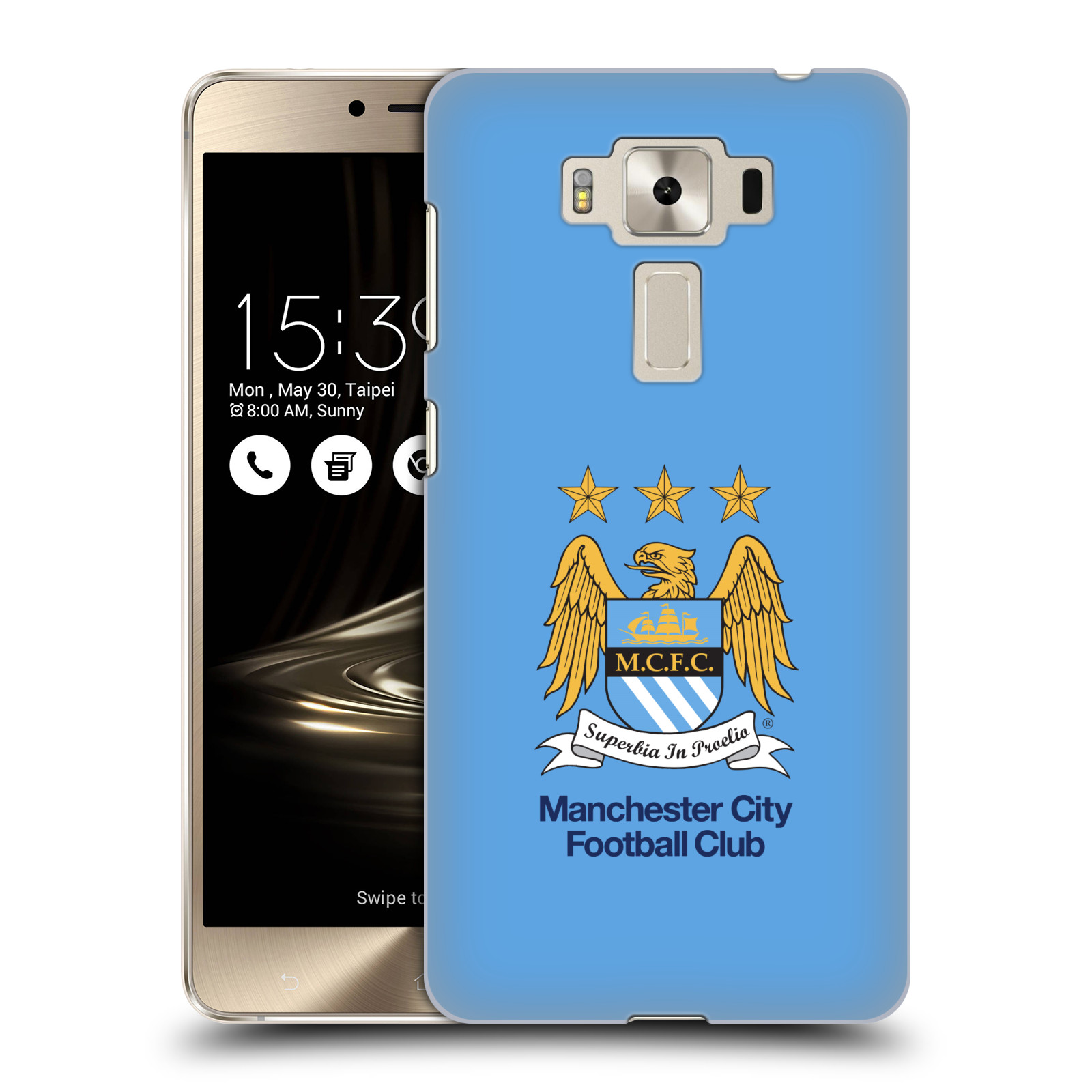 HEAD CASE plastový obal na mobil Asus Zenfone 3 DELUXE ZS550KL Fotbalový klub Manchester City nebesky modrá pozadí velký znak pták