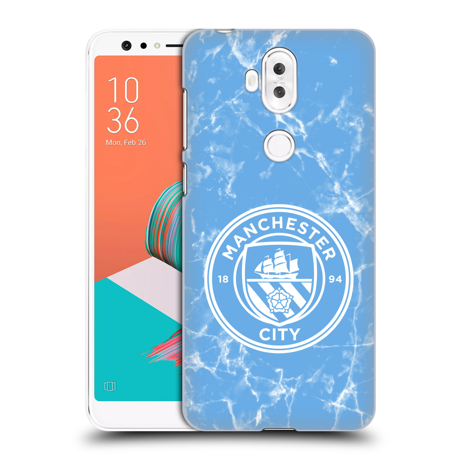 HEAD CASE plastový obal na mobil Asus Zenfone 5 LITE ZC600KL Fotbalový klub Manchester City modrý mramor