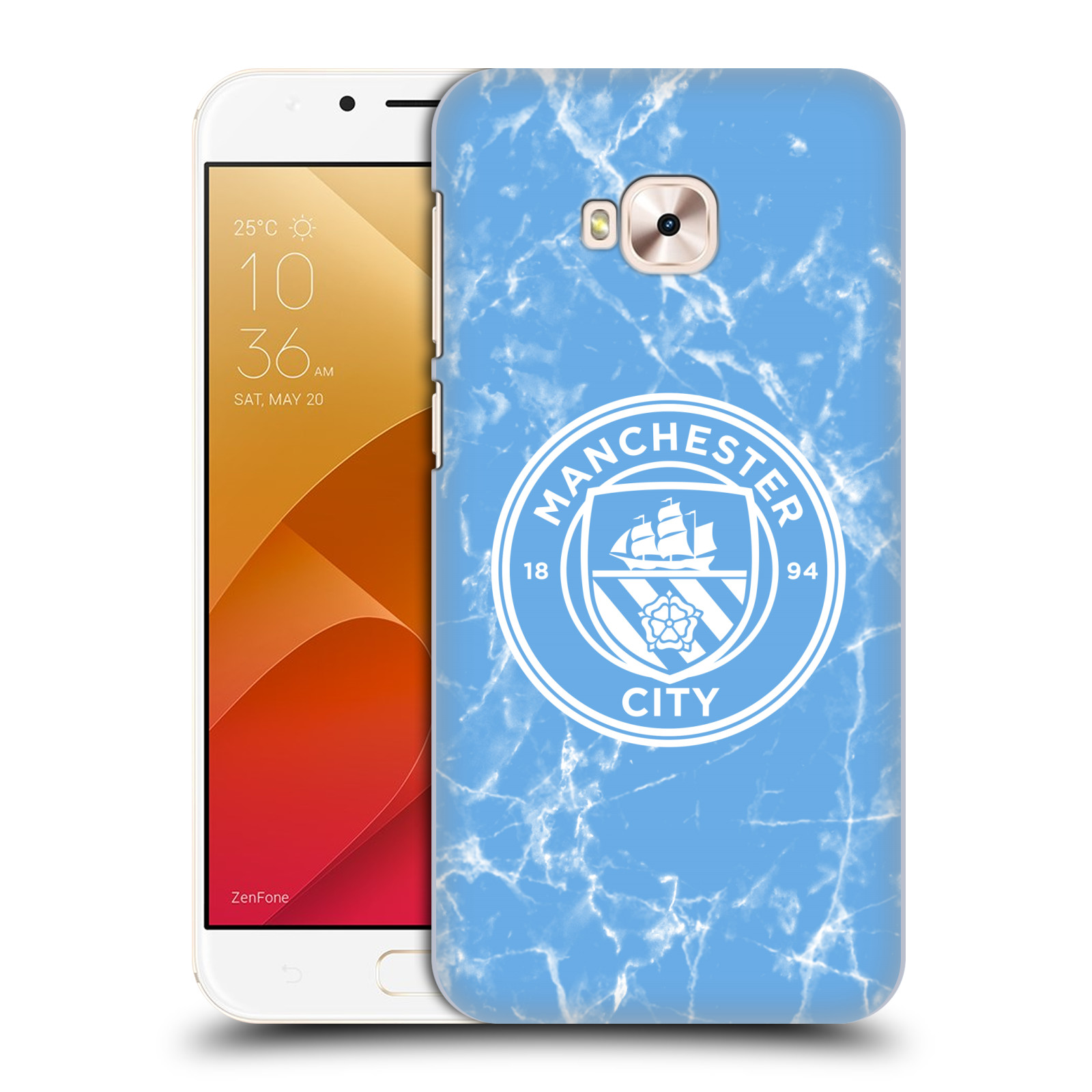 HEAD CASE plastový obal na mobil Asus Zenfone 4 Selfie Pro ZD552KL Fotbalový klub Manchester City modrý mramor