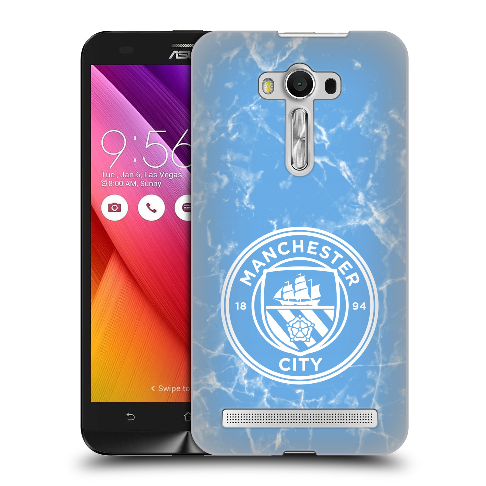HEAD CASE plastový obal na mobil Asus Zenfone 2 LASER (5,5 displej ZE550KL) Fotbalový klub Manchester City modrý mramor