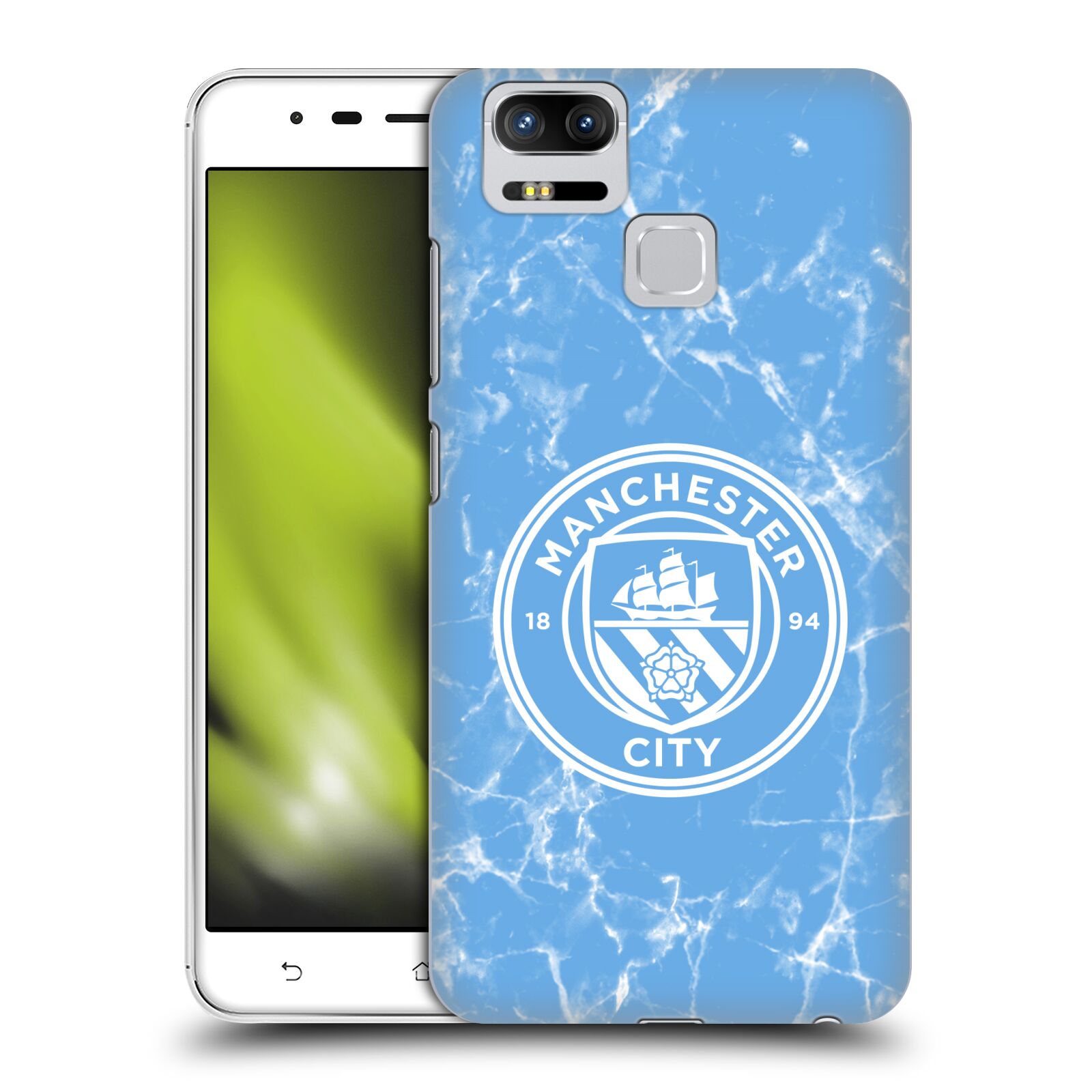 HEAD CASE plastový obal na mobil Asus Zenfone 3 Zoom ZE553KL Fotbalový klub Manchester City modrý mramor