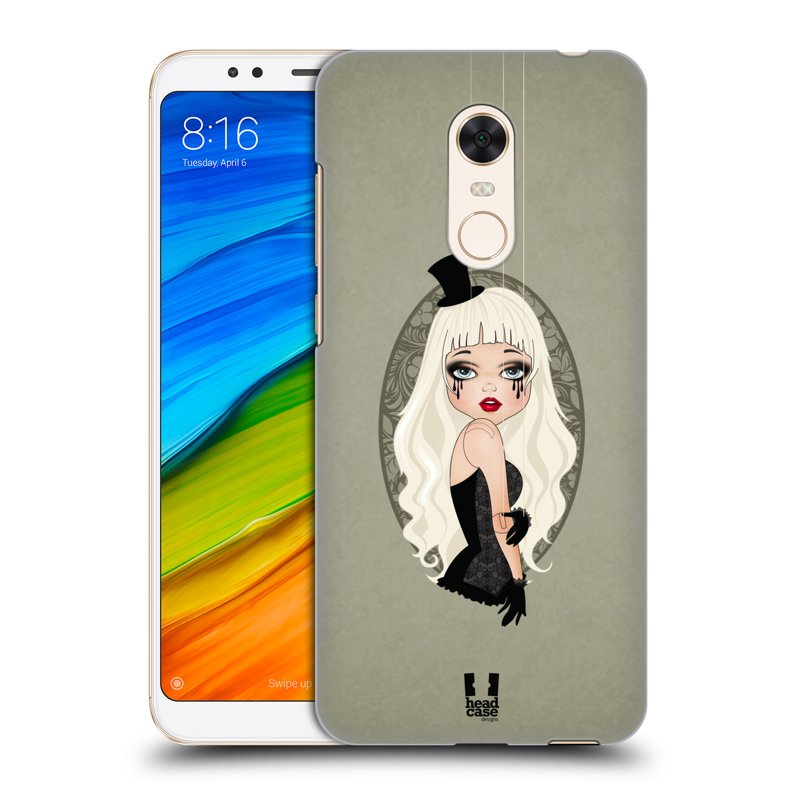 HEAD CASE plastový obal na mobil Xiaomi Redmi 5 PLUS vzor Marioneta panenka KLAUDIE ZELENÁ