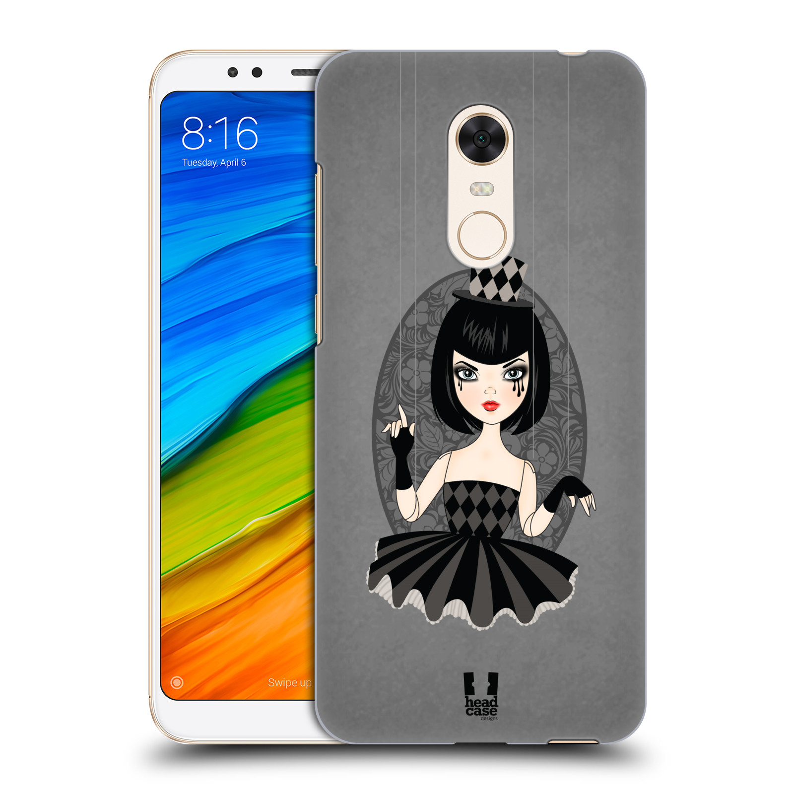 HEAD CASE plastový obal na mobil Xiaomi Redmi 5 PLUS vzor Marioneta panenka VERONIKA ŠEDÁ