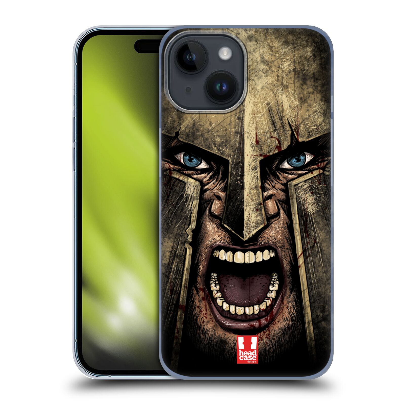 Plastový obal HEAD CASE na mobil Apple Iphone 15  - Spartanský válečník