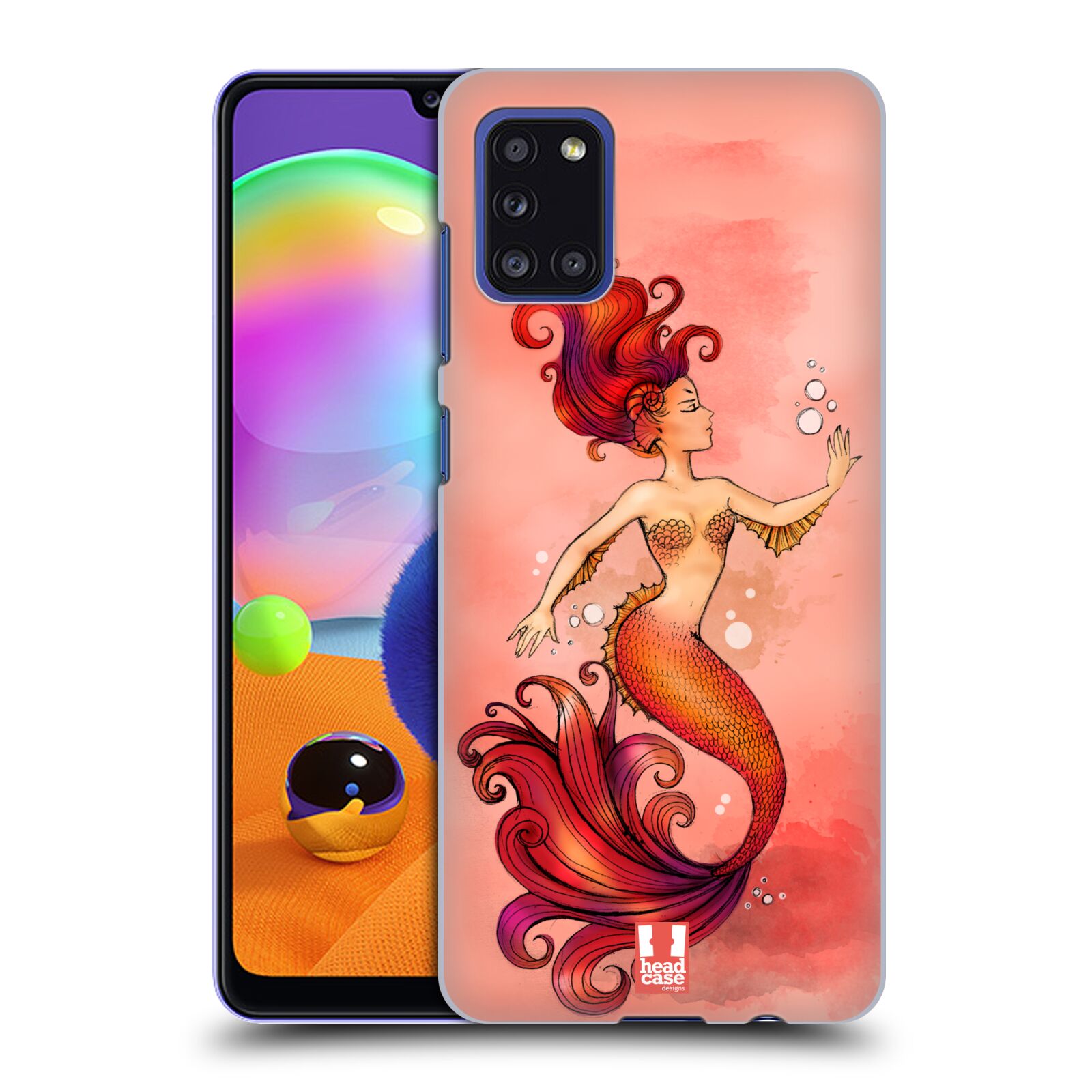 Zadní kryt na mobil Samsung Galaxy A31 vzor Mořská víla červená