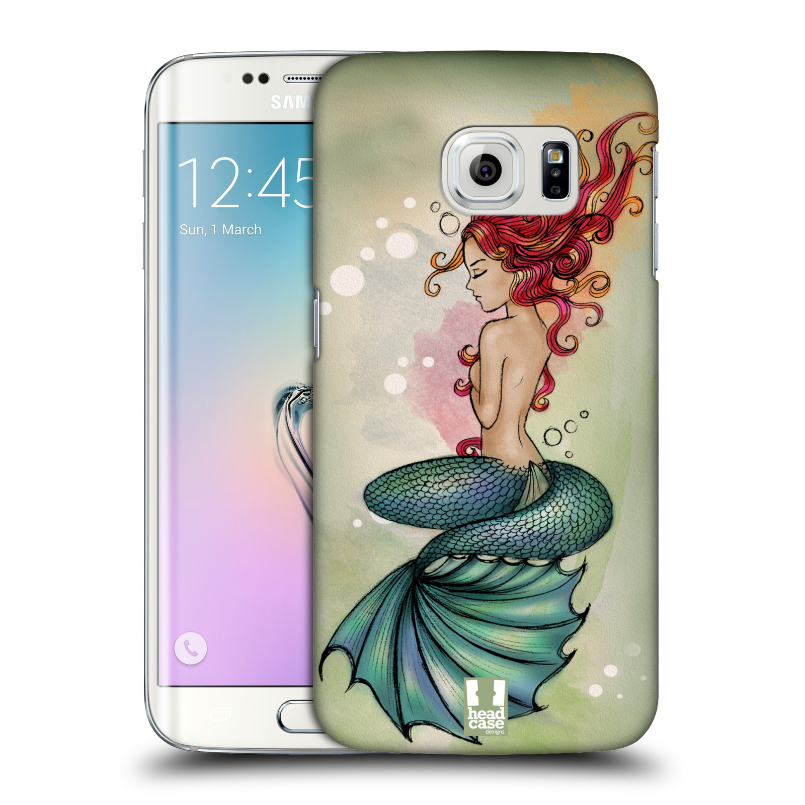 HEAD CASE plastový obal na mobil SAMSUNG Galaxy S6 EDGE (G9250, G925, G925F) vzor Mořská víla ZELENÁ