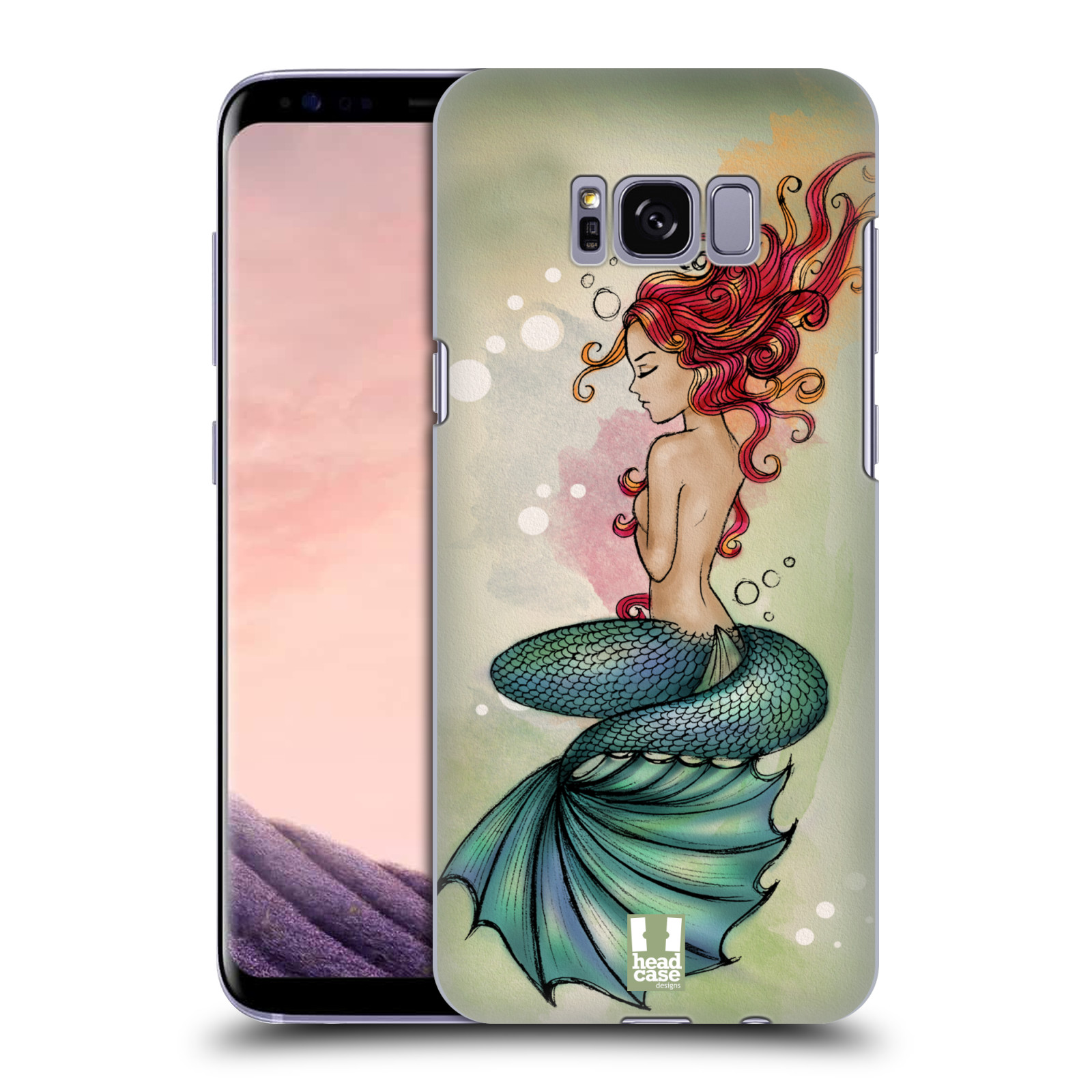 HEAD CASE plastový obal na mobil Samsung Galaxy S8 vzor Mořská víla ZELENÁ
