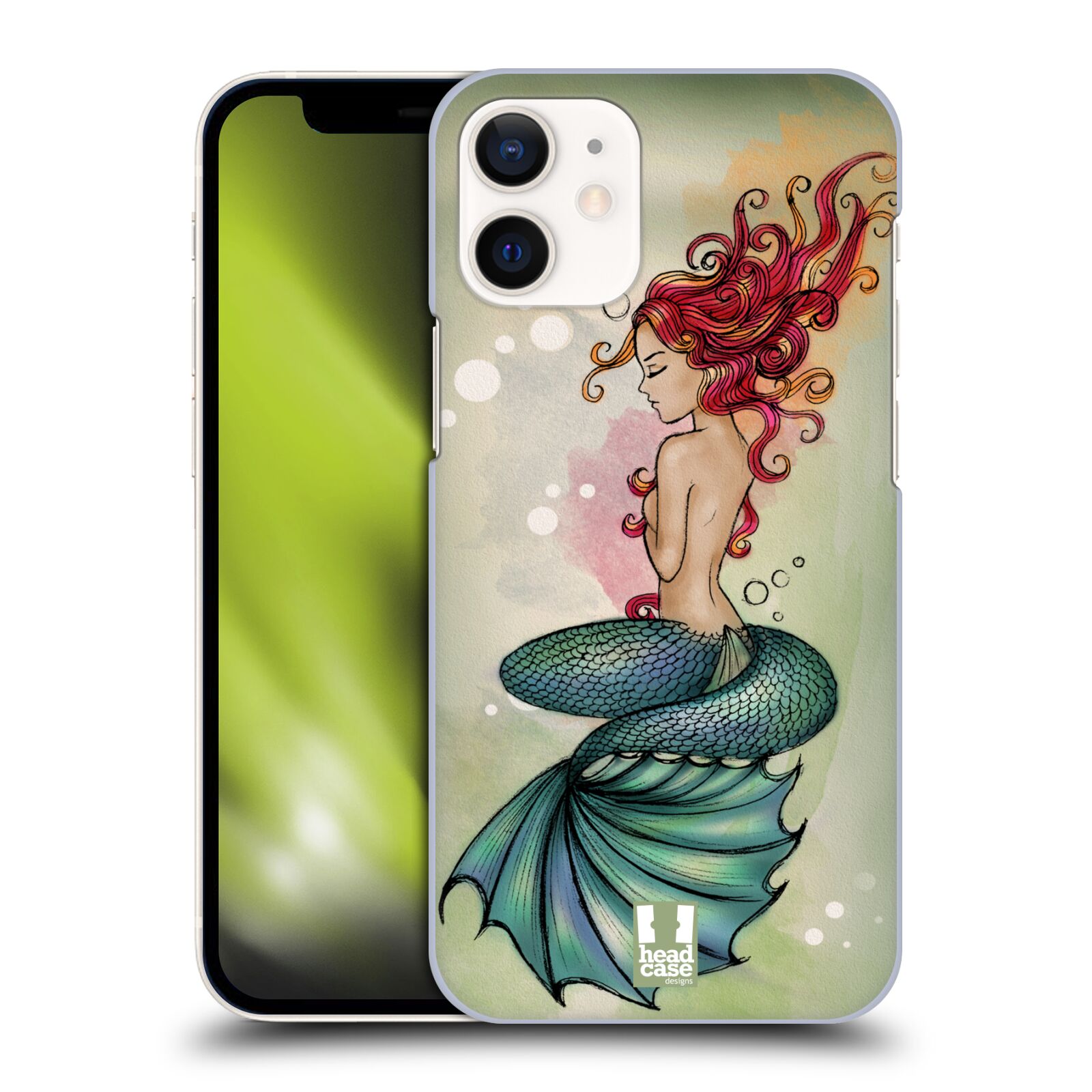Plastový obal na mobil Apple Iphone 12 MINI vzor Mořská víla ZELENÁ