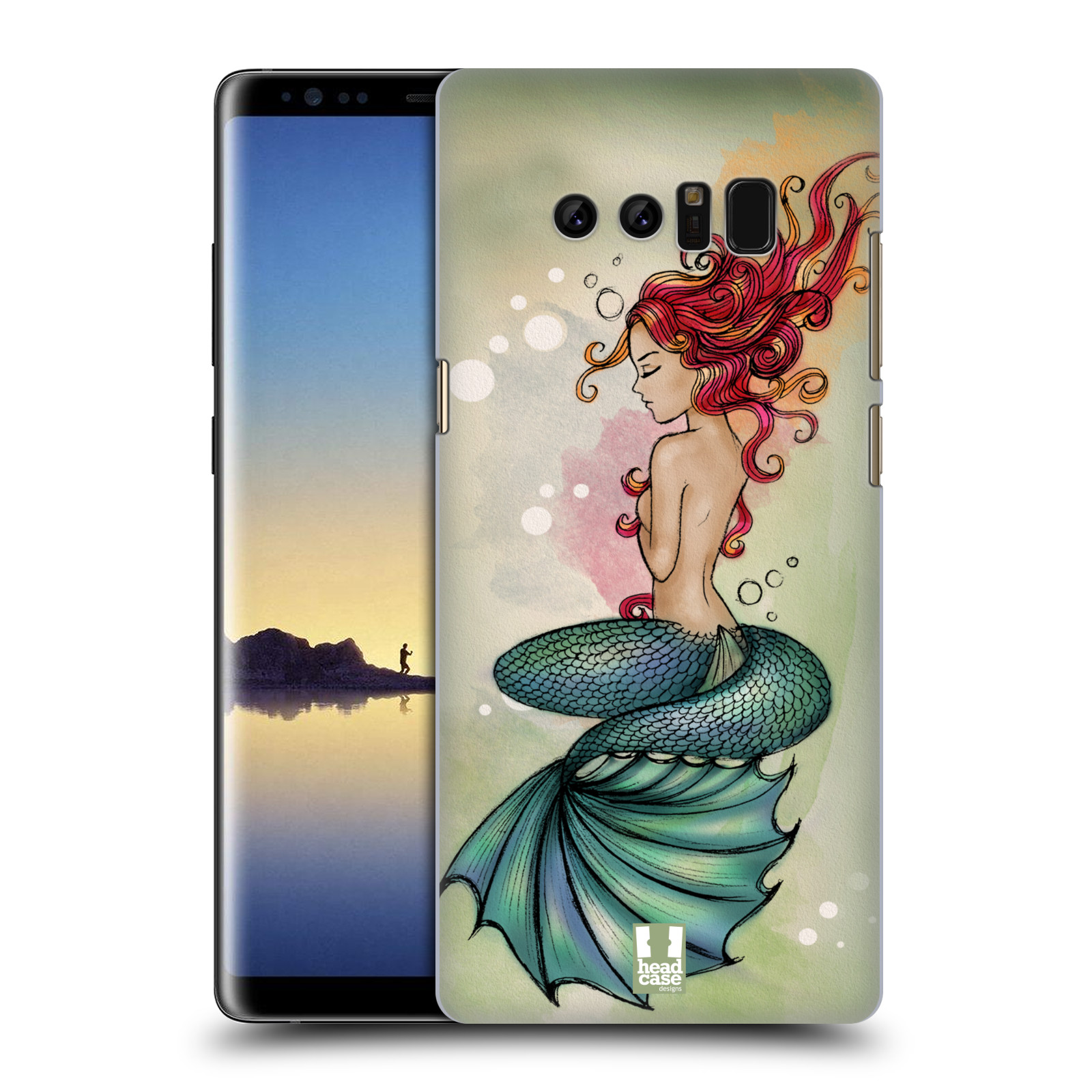 HEAD CASE plastový obal na mobil Samsung Galaxy Note 8 vzor Mořská víla ZELENÁ