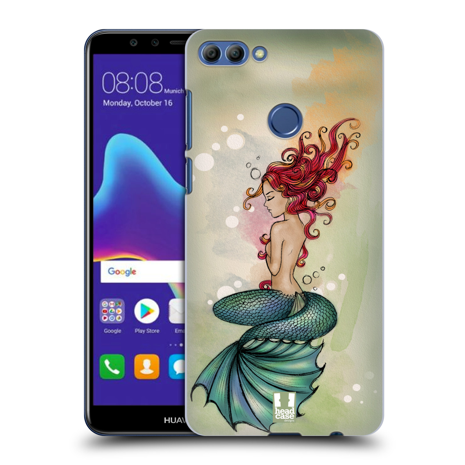HEAD CASE plastový obal na mobil Huawei Y9 2018 vzor Mořská víla ZELENÁ