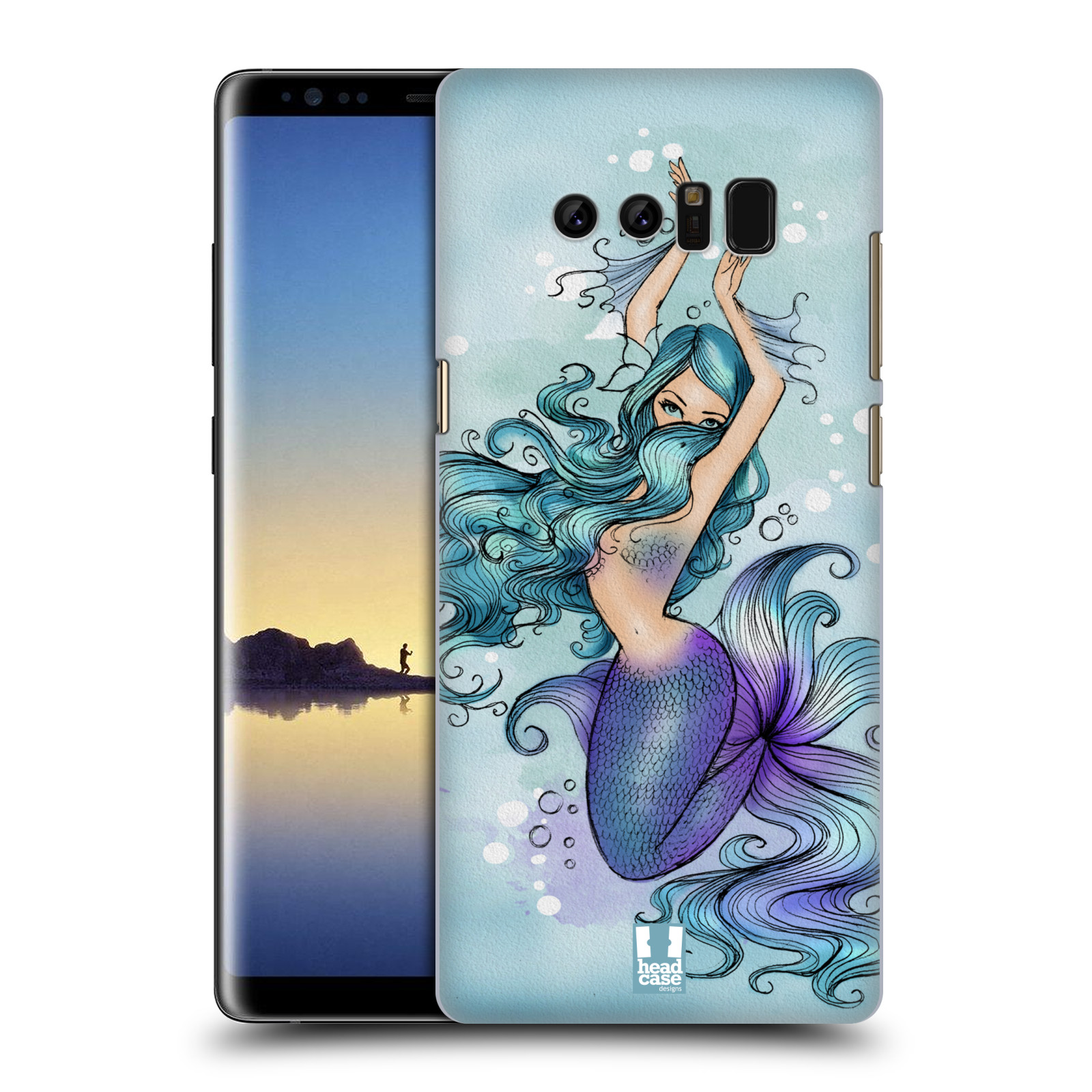 HEAD CASE plastový obal na mobil Samsung Galaxy Note 8 vzor Mořská víla MODRÁ