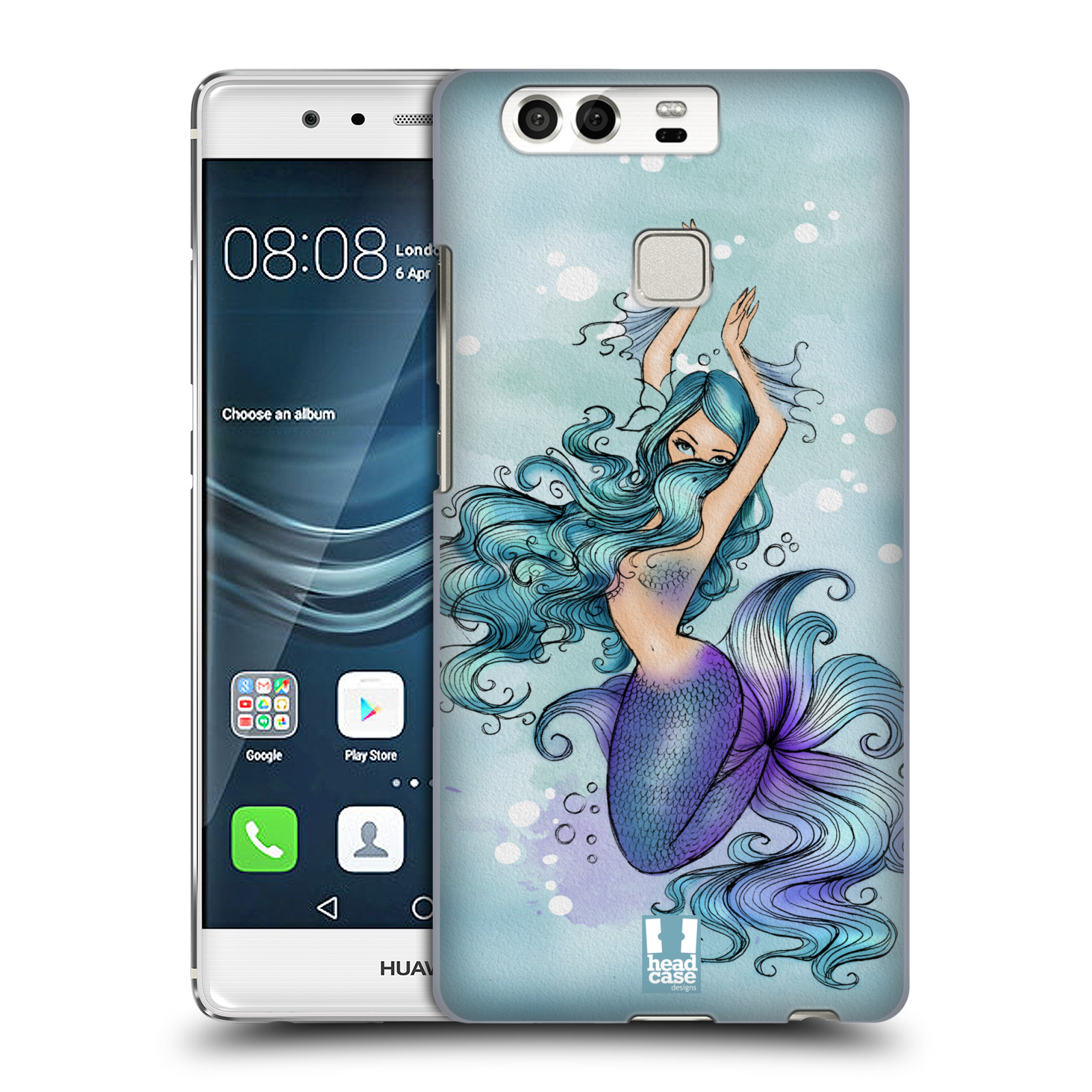 HEAD CASE plastový obal na mobil Huawei P9 / P9 DUAL SIM vzor Mořská víla MODRÁ