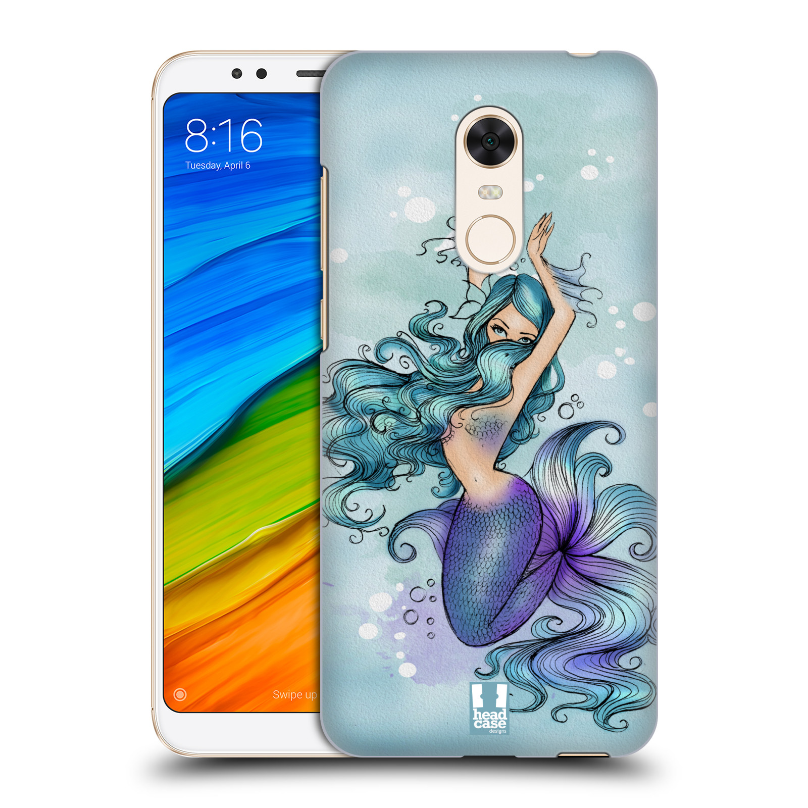 HEAD CASE plastový obal na mobil Xiaomi Redmi 5 PLUS vzor Mořská víla MODRÁ