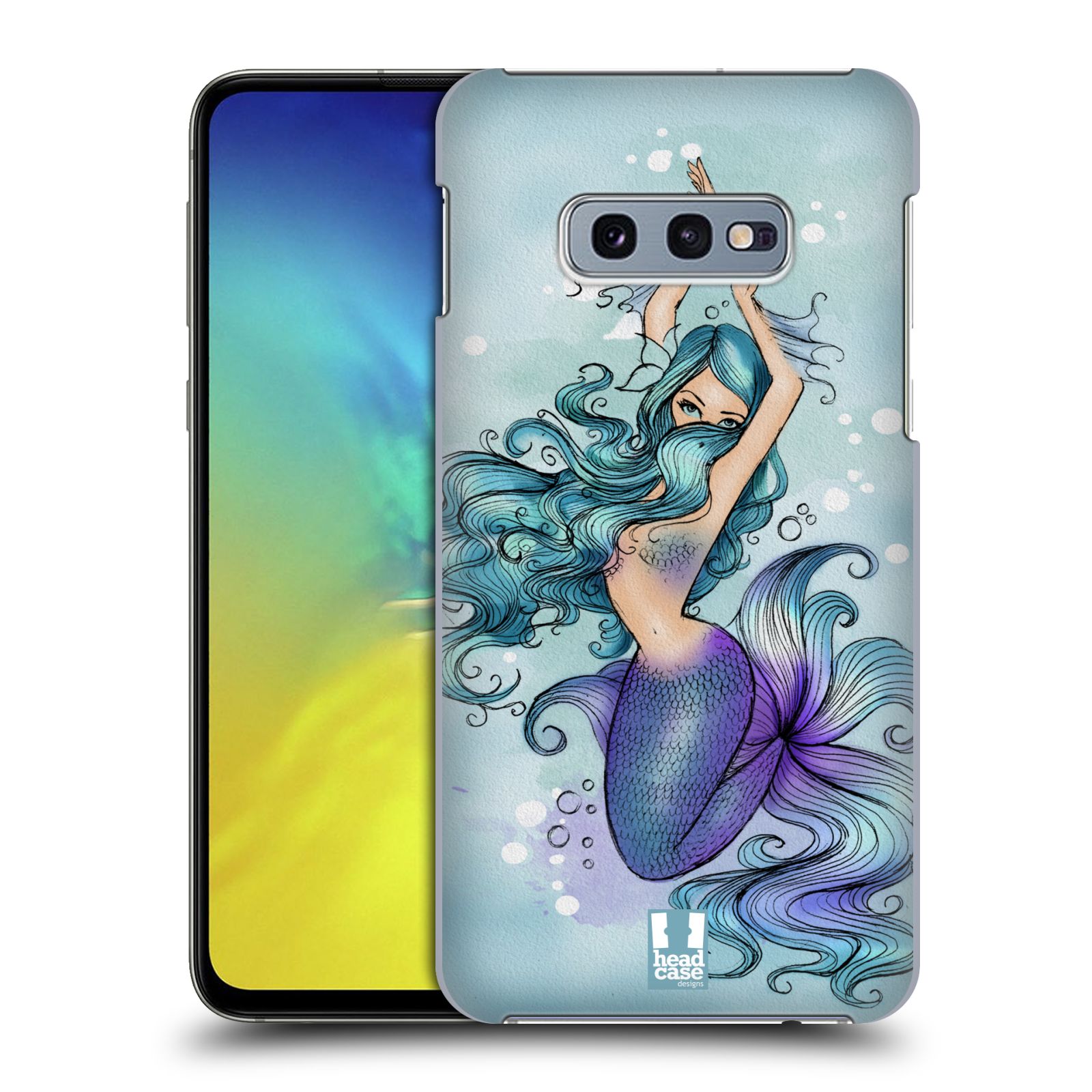 Pouzdro na mobil Samsung Galaxy S10e - HEAD CASE - vzor Mořská víla MODRÁ