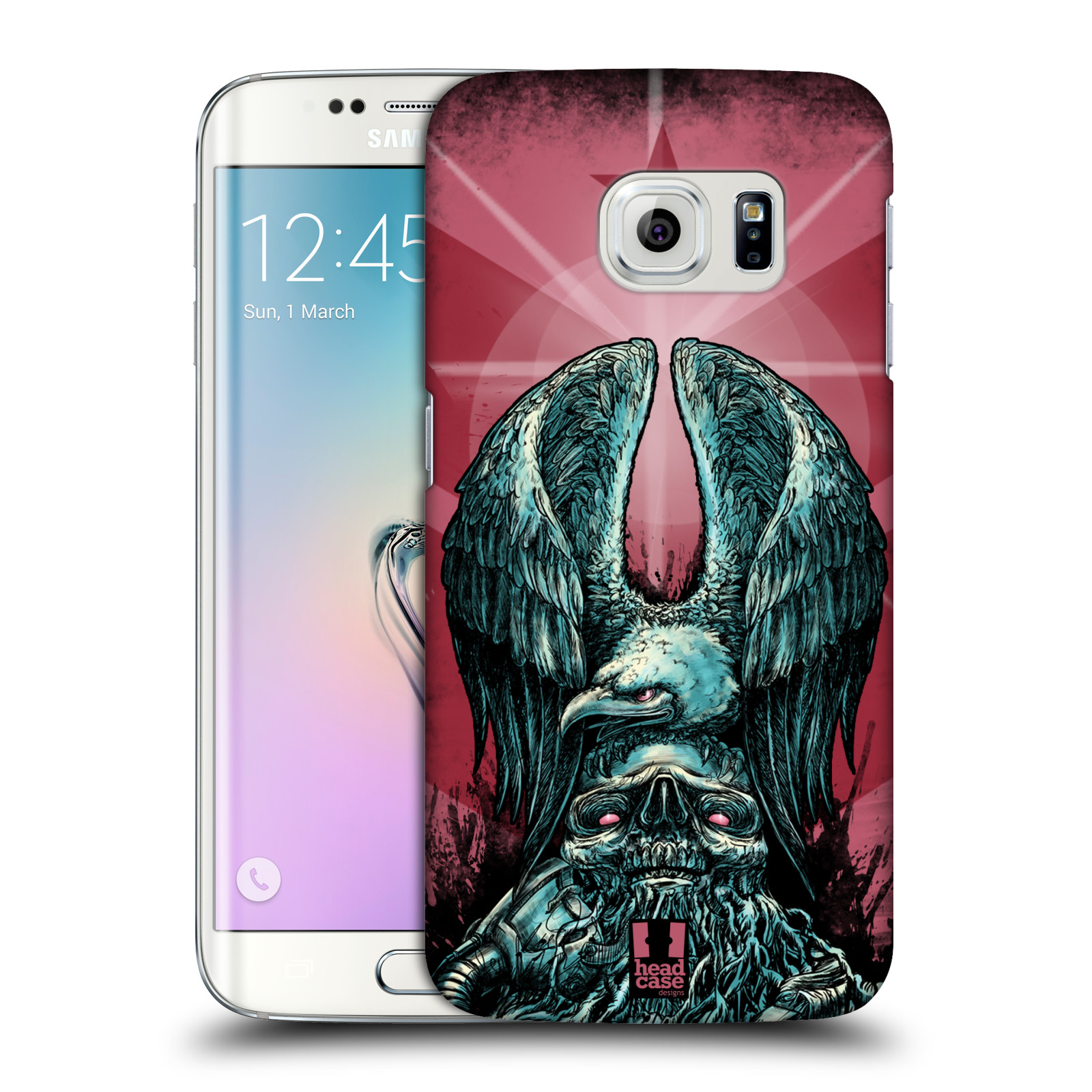 HEAD CASE plastový obal na mobil SAMSUNG Galaxy S6 EDGE (G9250, G925, G925F) vzor Kovový vzhled orlice