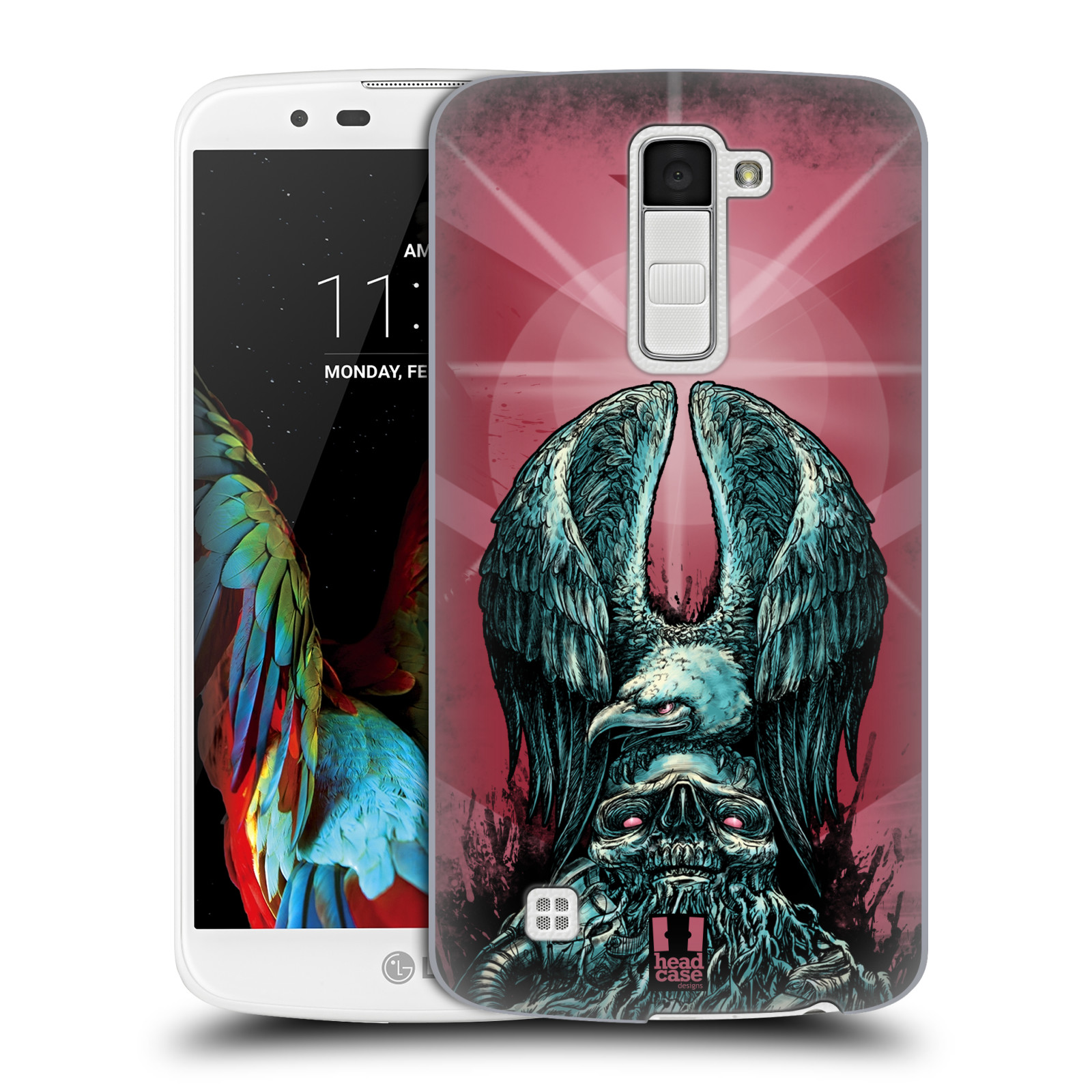 HEAD CASE plastový obal na mobil LG K10 vzor Kovový vzhled orlice